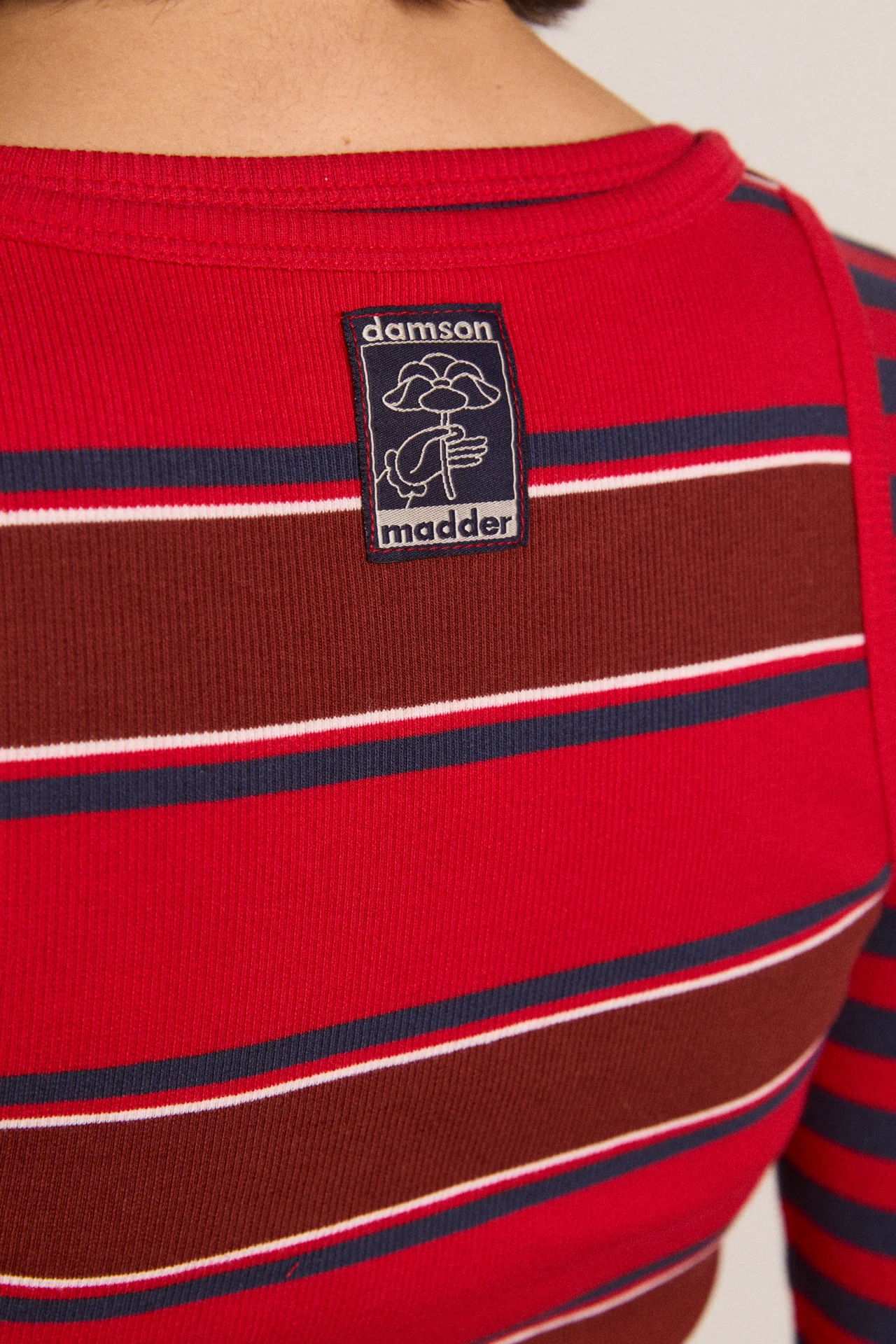 Manon Layered 2 In 1 Top - Red Stripe - Image 12
