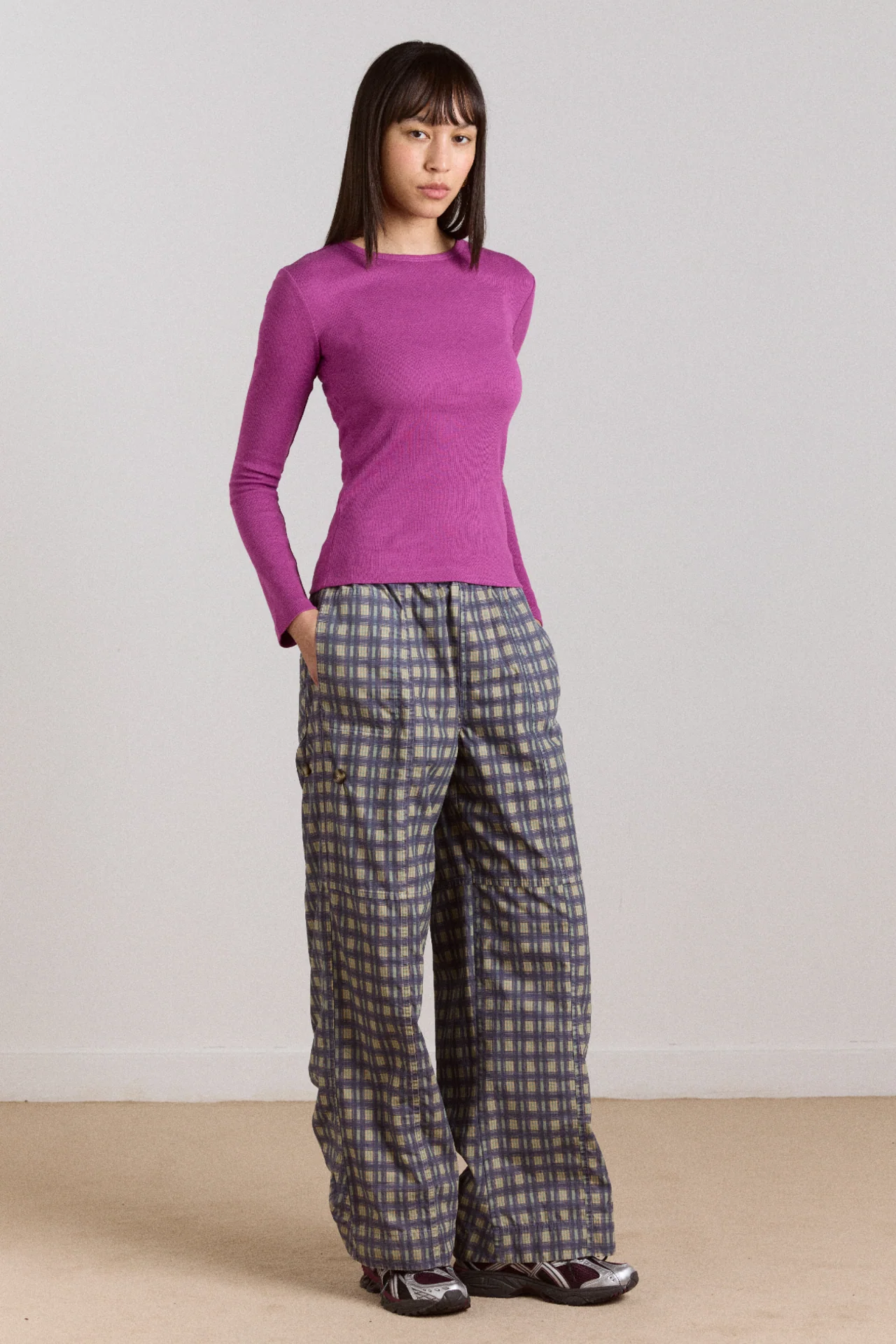 Manon Layered 2 In 1 Top - Choc/Magenta - Image 8