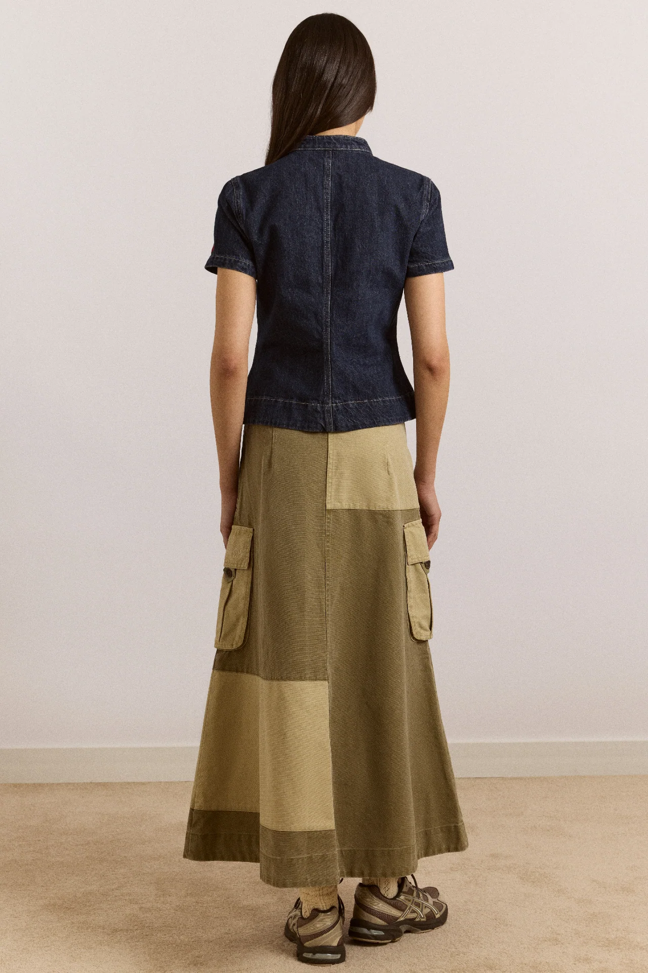 Marcelle Barn Midi Skirt - Olive - Image 4