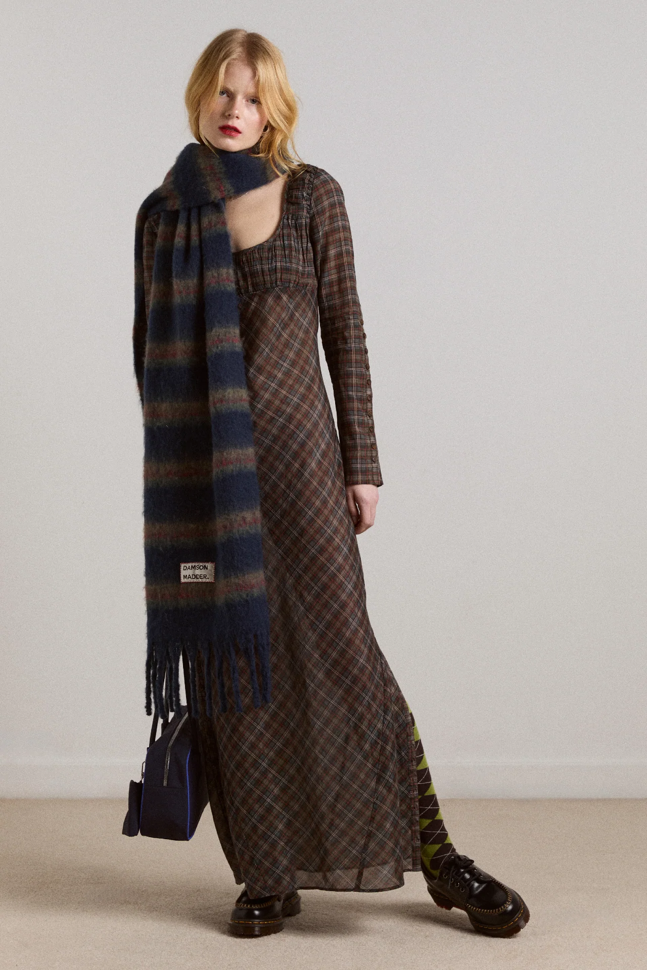 Marissa Sheer Midi Dress - Multi Check - Image 11