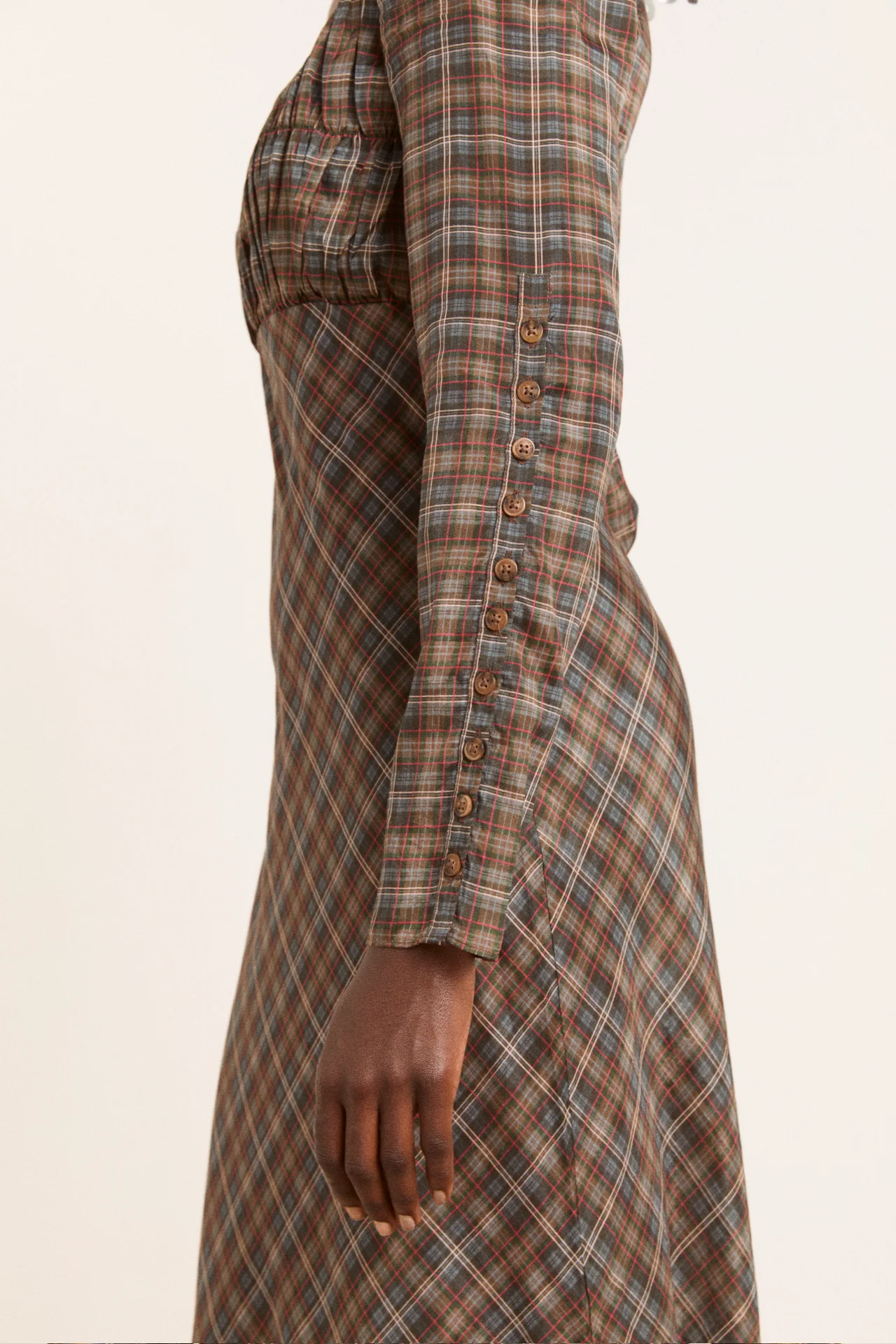 Marissa Sheer Midi Dress - Multi Check - Image 4