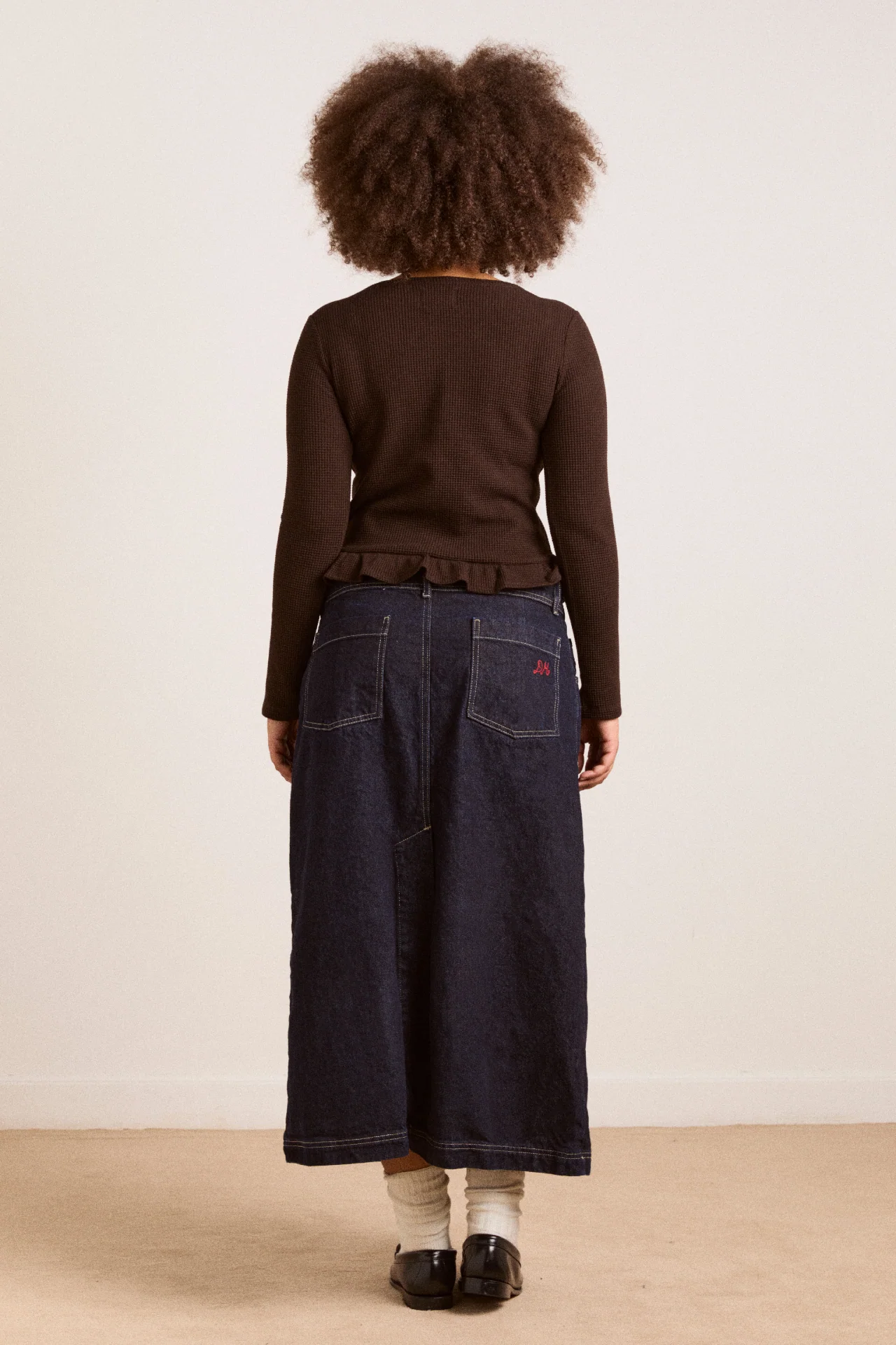 Marjorie Waffle Top - Brown - Image 8