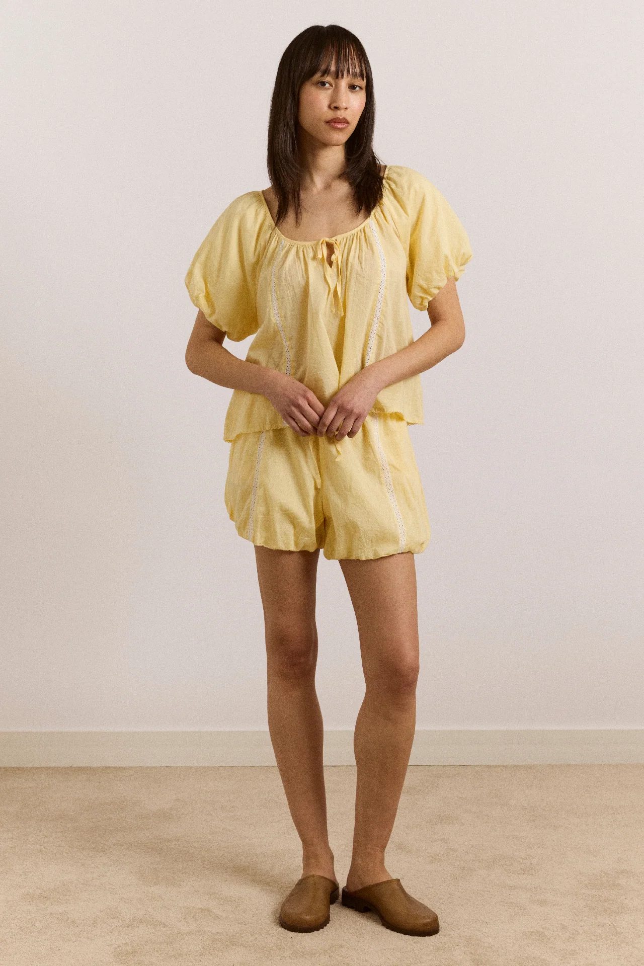 Maura Lace Trim Short - Butter - Image 3