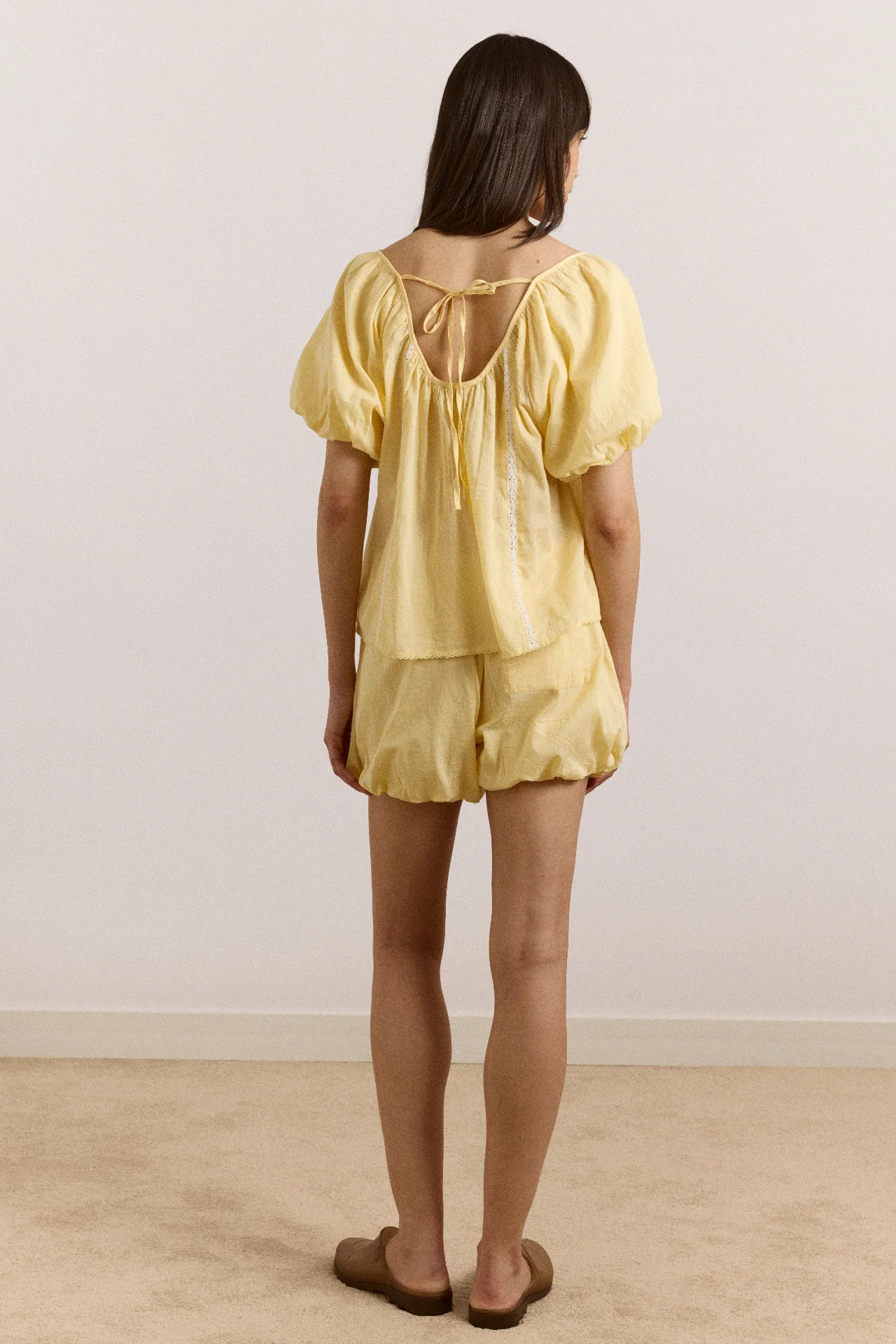 Maura Lace Trim Short - Butter - Image 6