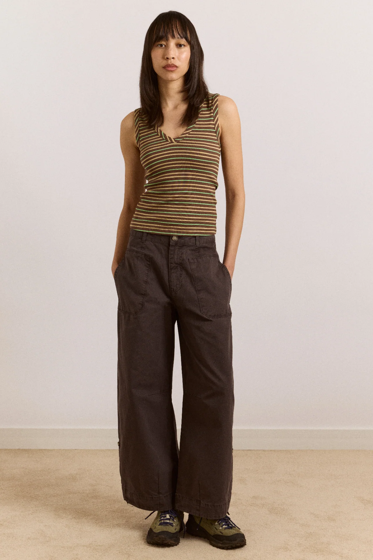 Mika Twill Trouser - Charcoal - Image 3