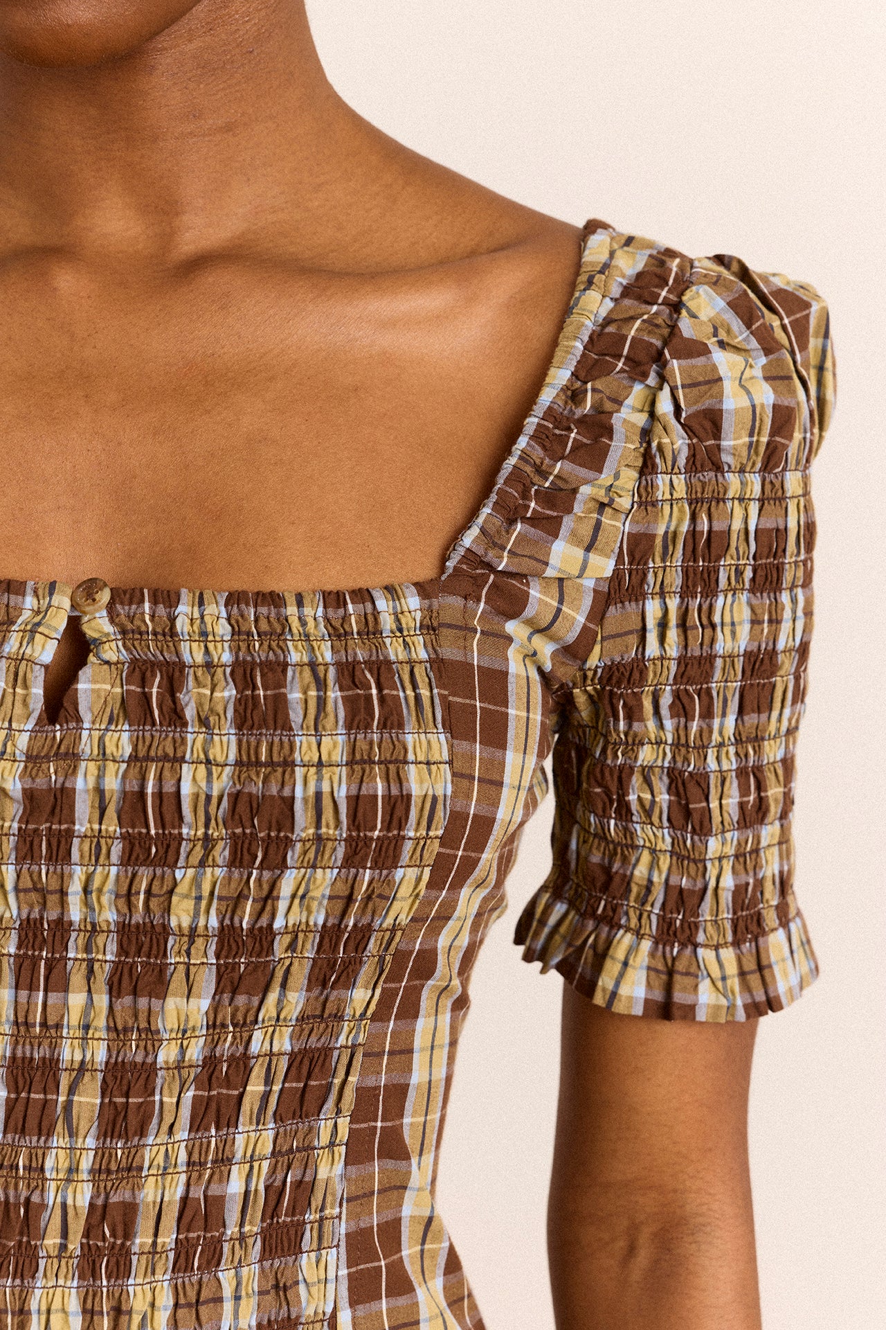 Molly Midi Dress - Cocoa Check - Image 6