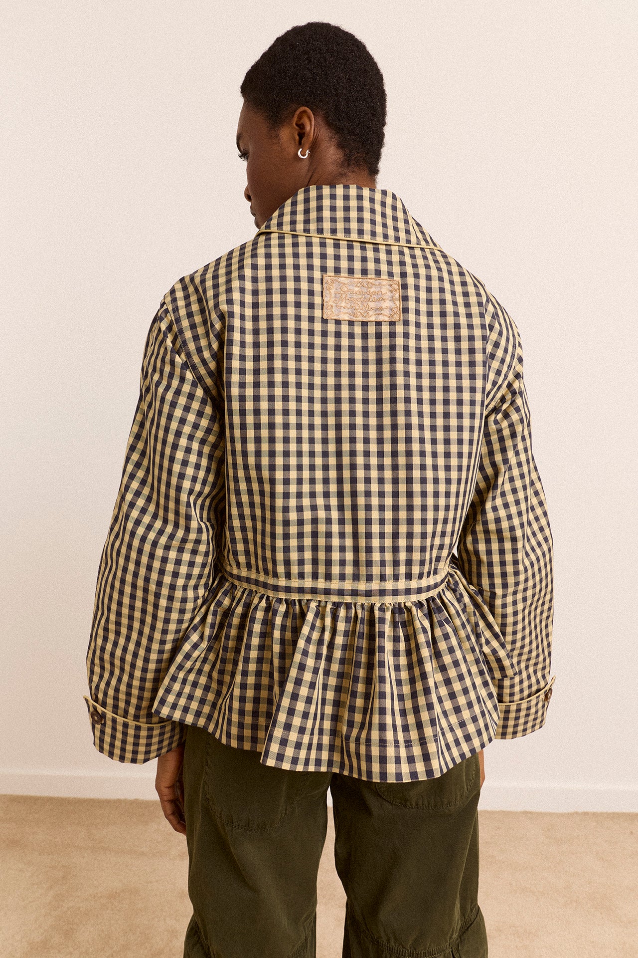 Myrtle Trench Coat - Navy Gingham - Image 6