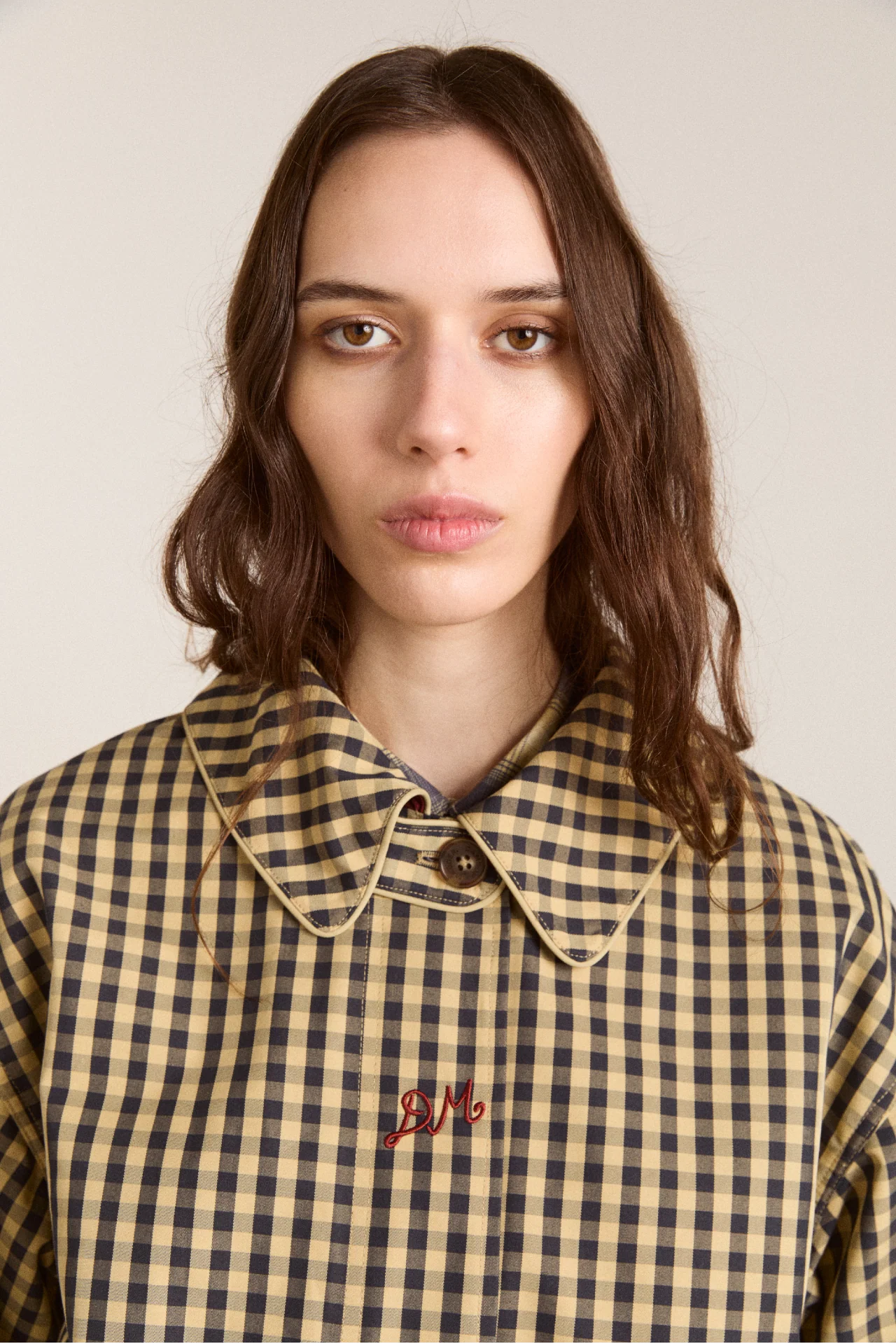 Myrtle Trench Coat - Navy Gingham - Image 7