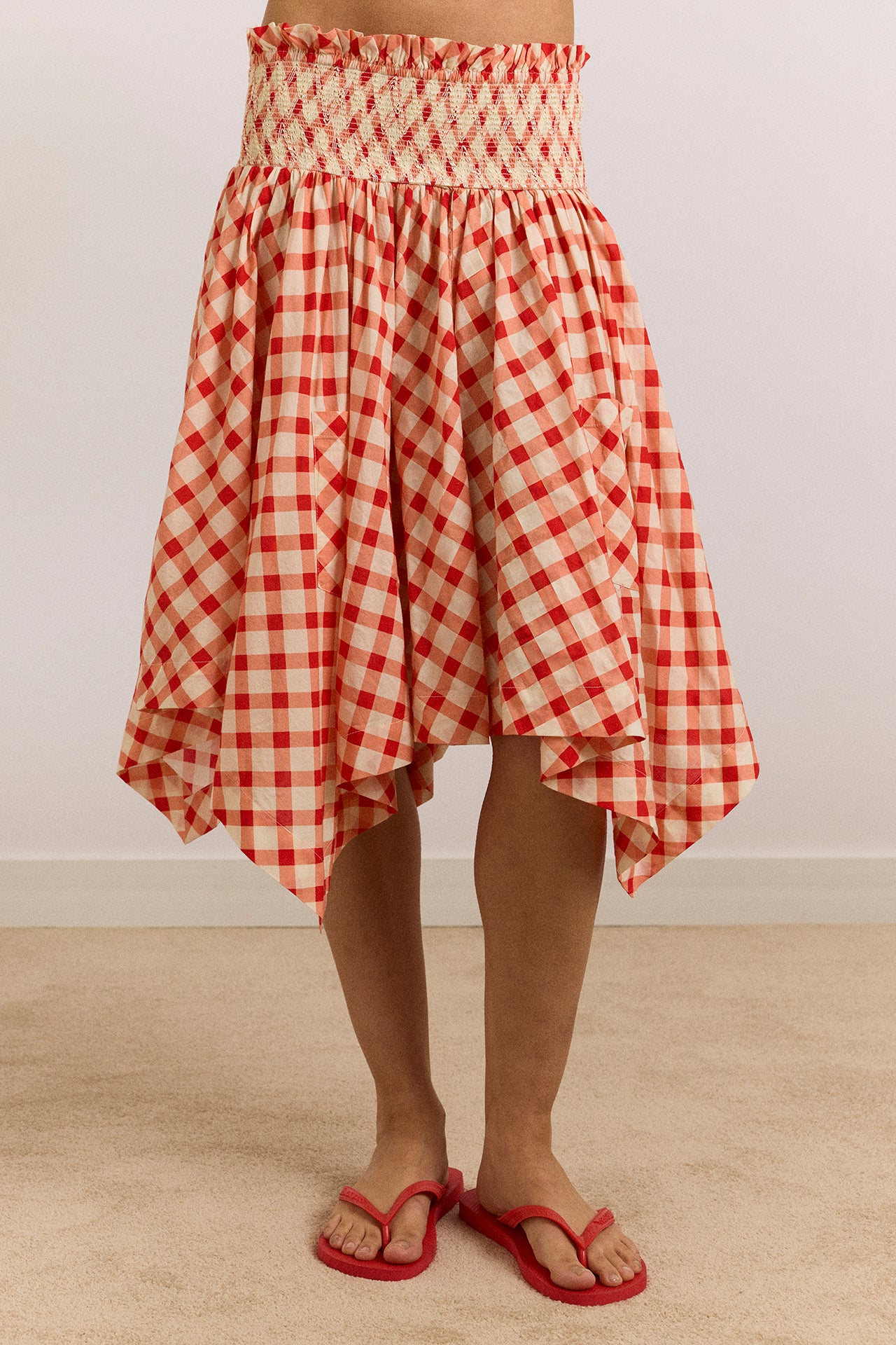 Lilo Hanky Hem Multiwear Skirt/Dress- Red Gingham - Image 12