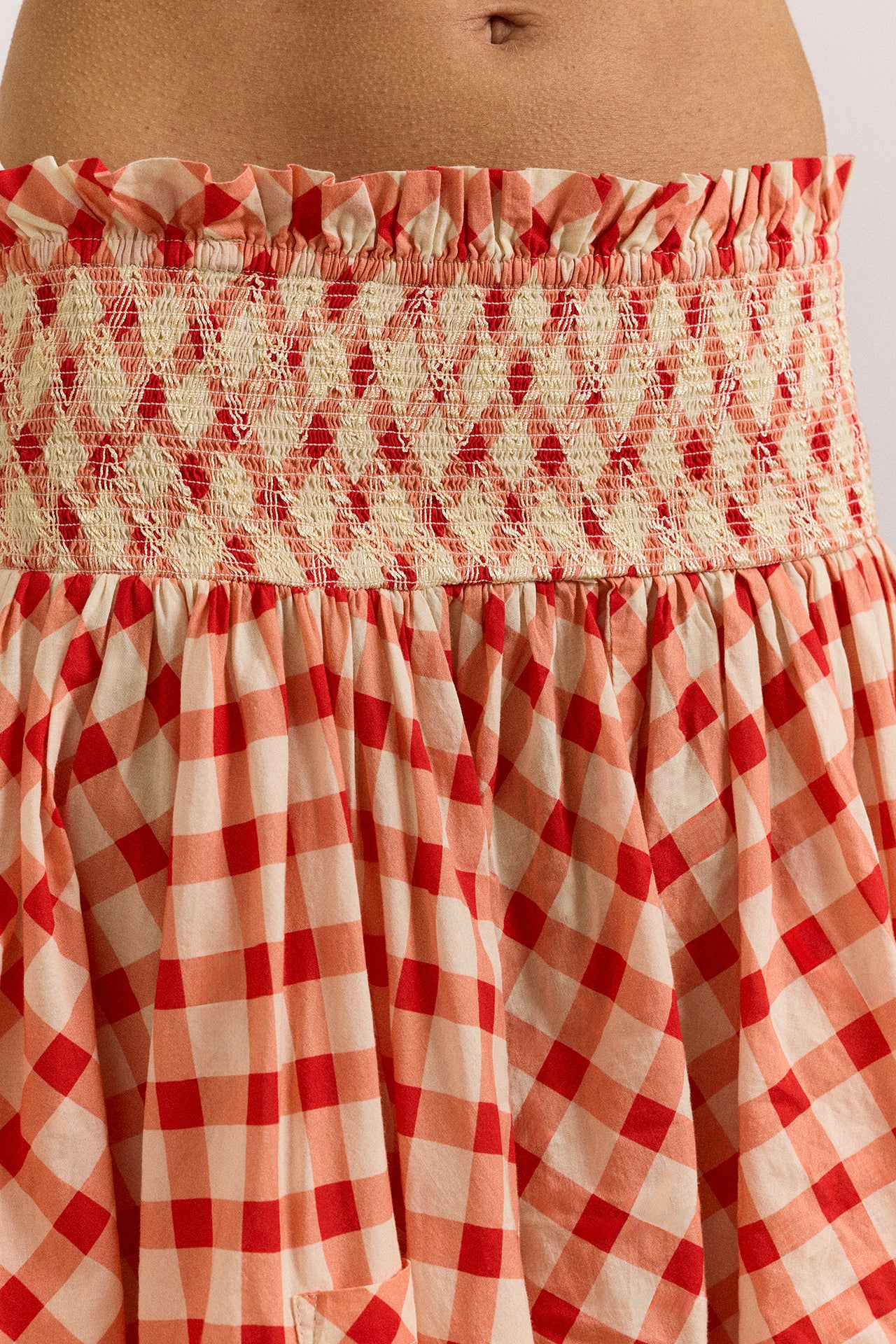 Lilo Hanky Hem Multiwear Skirt/Dress- Red Gingham - Image 16