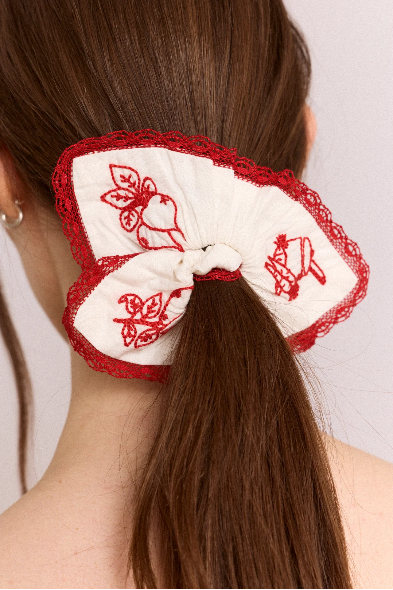 Natalina Embroidered Scrunchie - Image 2