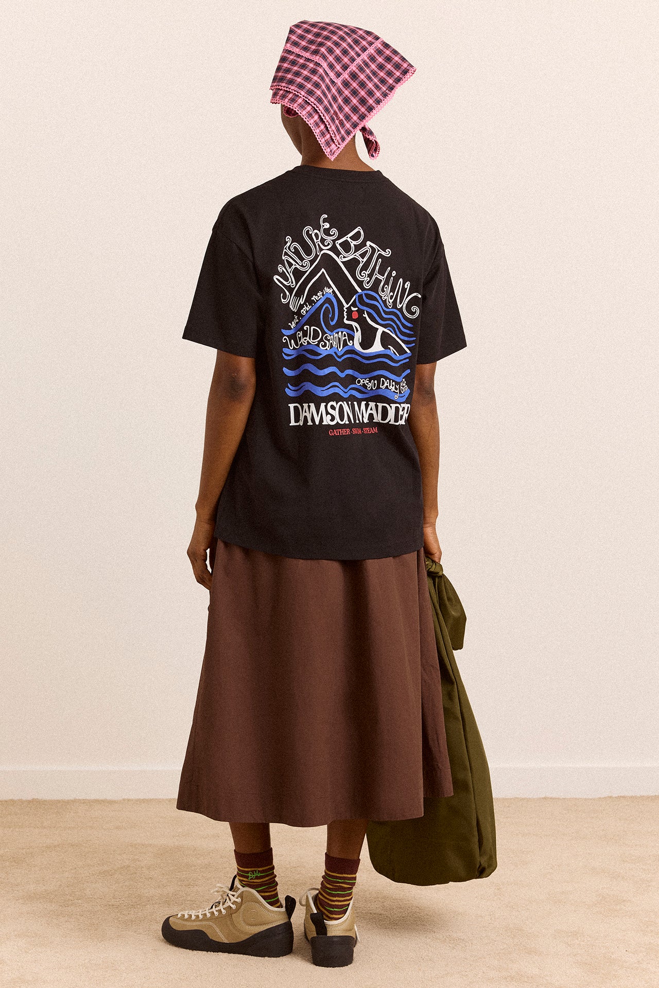 Nature Bathing Graphic Tee - Black - Image 5