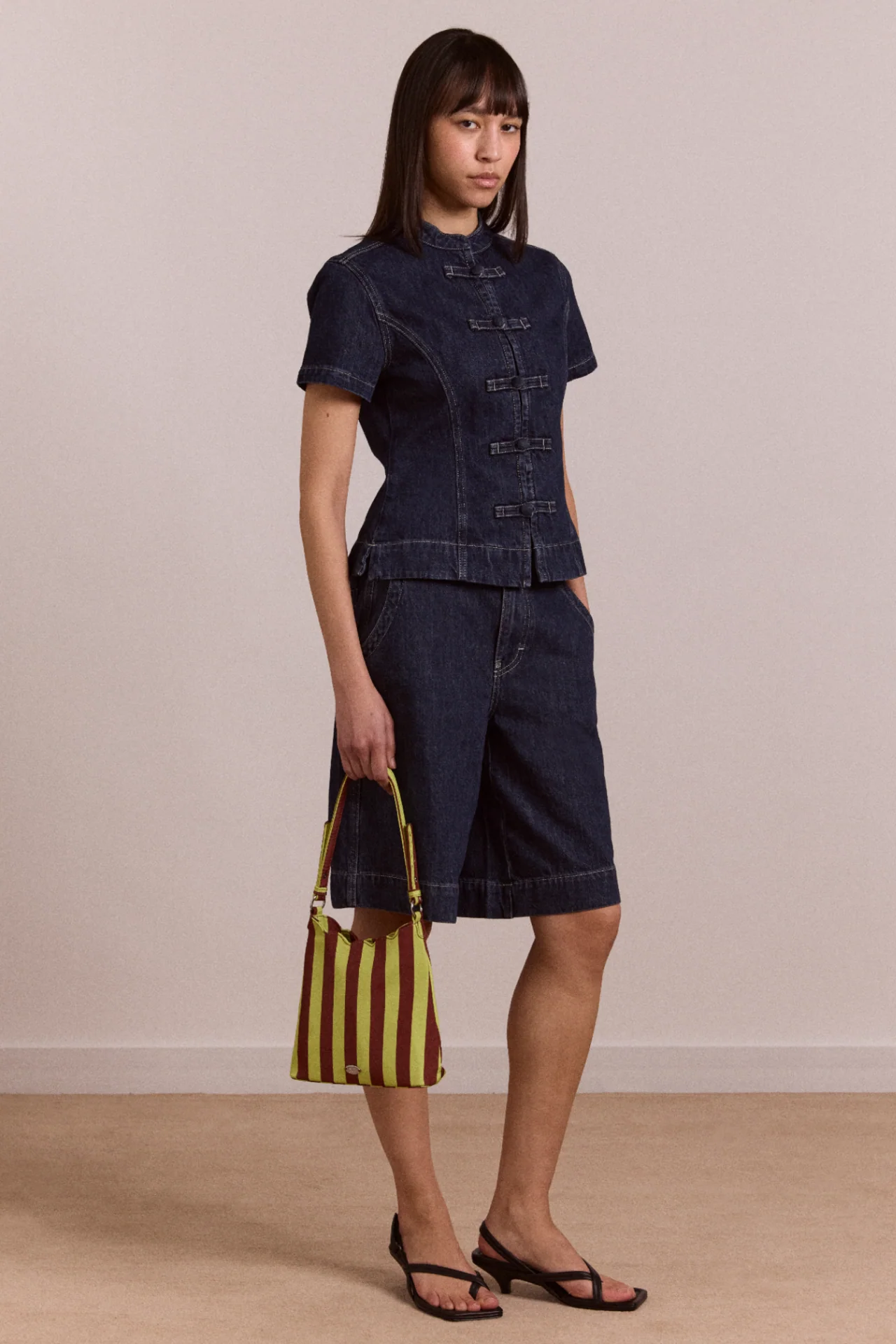 nelly button trim top - indigo - Image 5