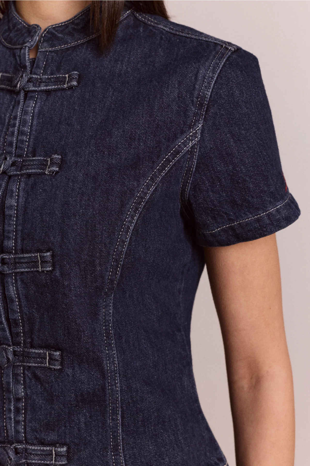 nelly button trim top - indigo - Image 8