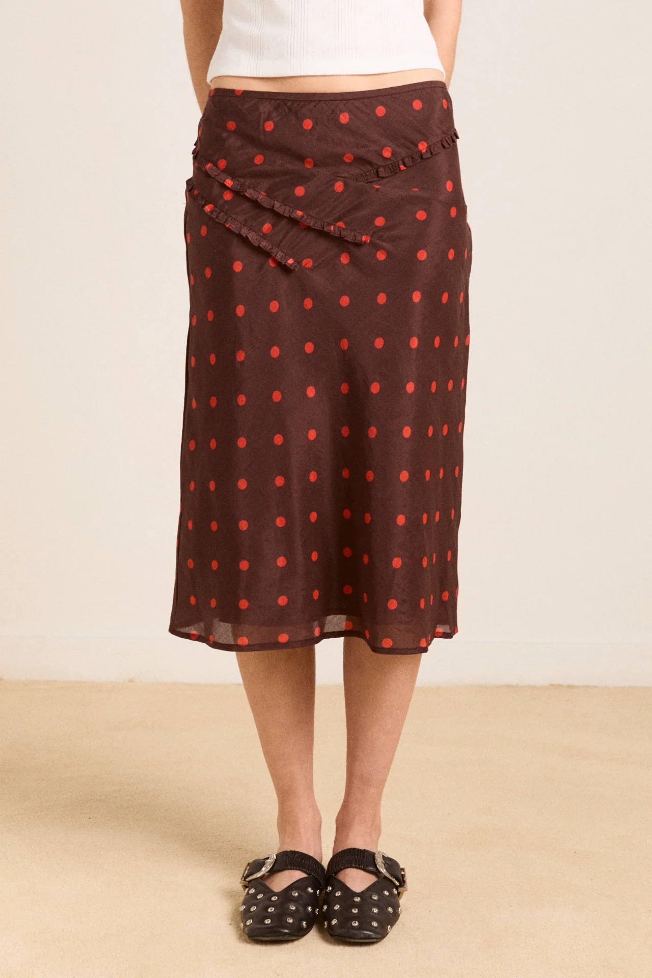 Octavia Skirt - Burgundy Spot