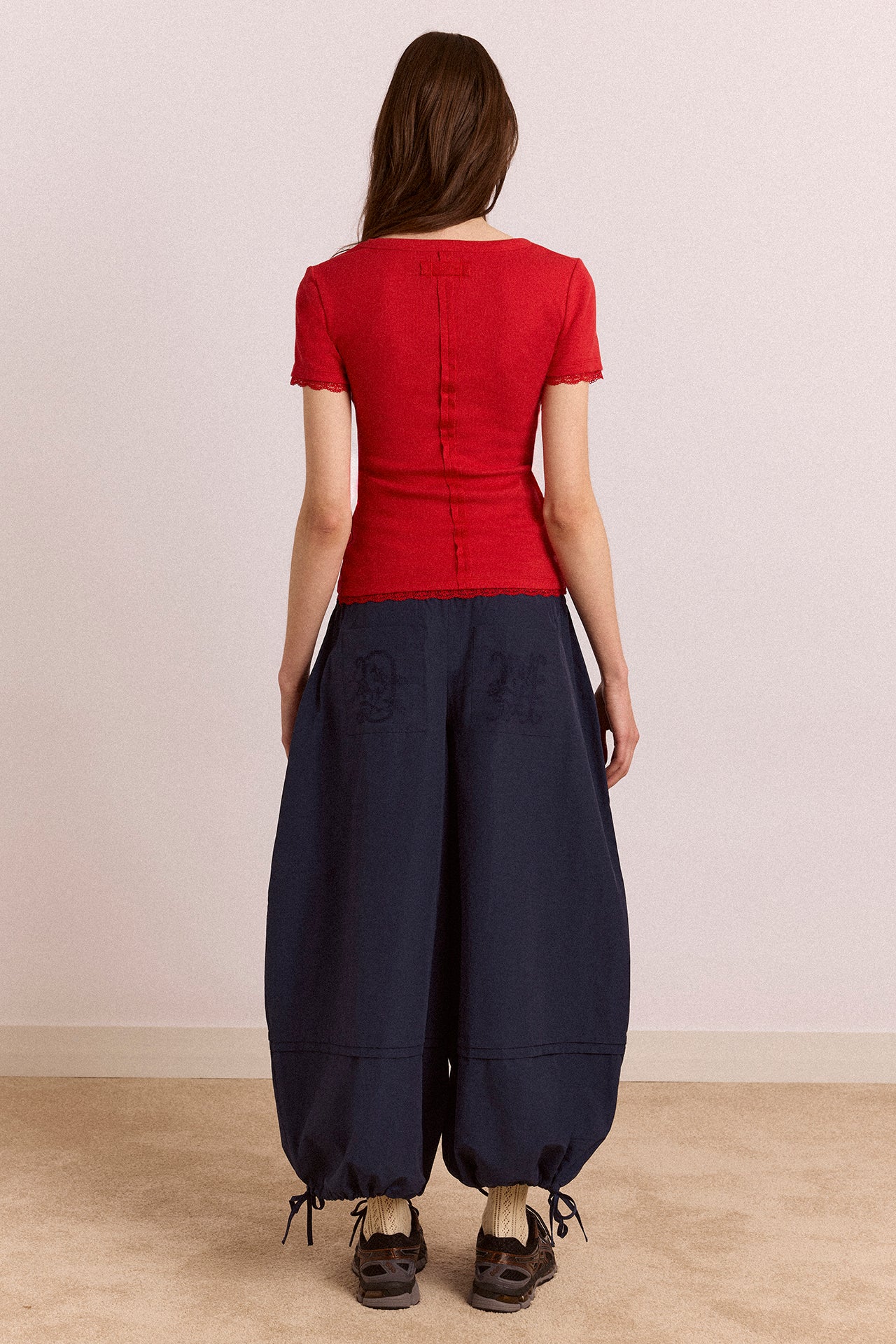 paige v-neck tee - red - Image 5