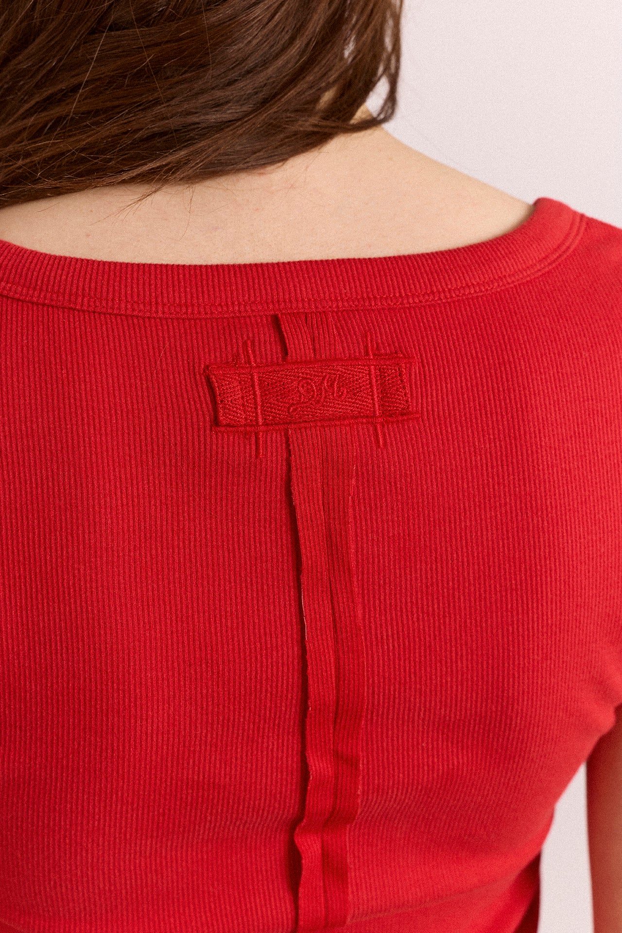 paige v-neck tee - red - Image 8