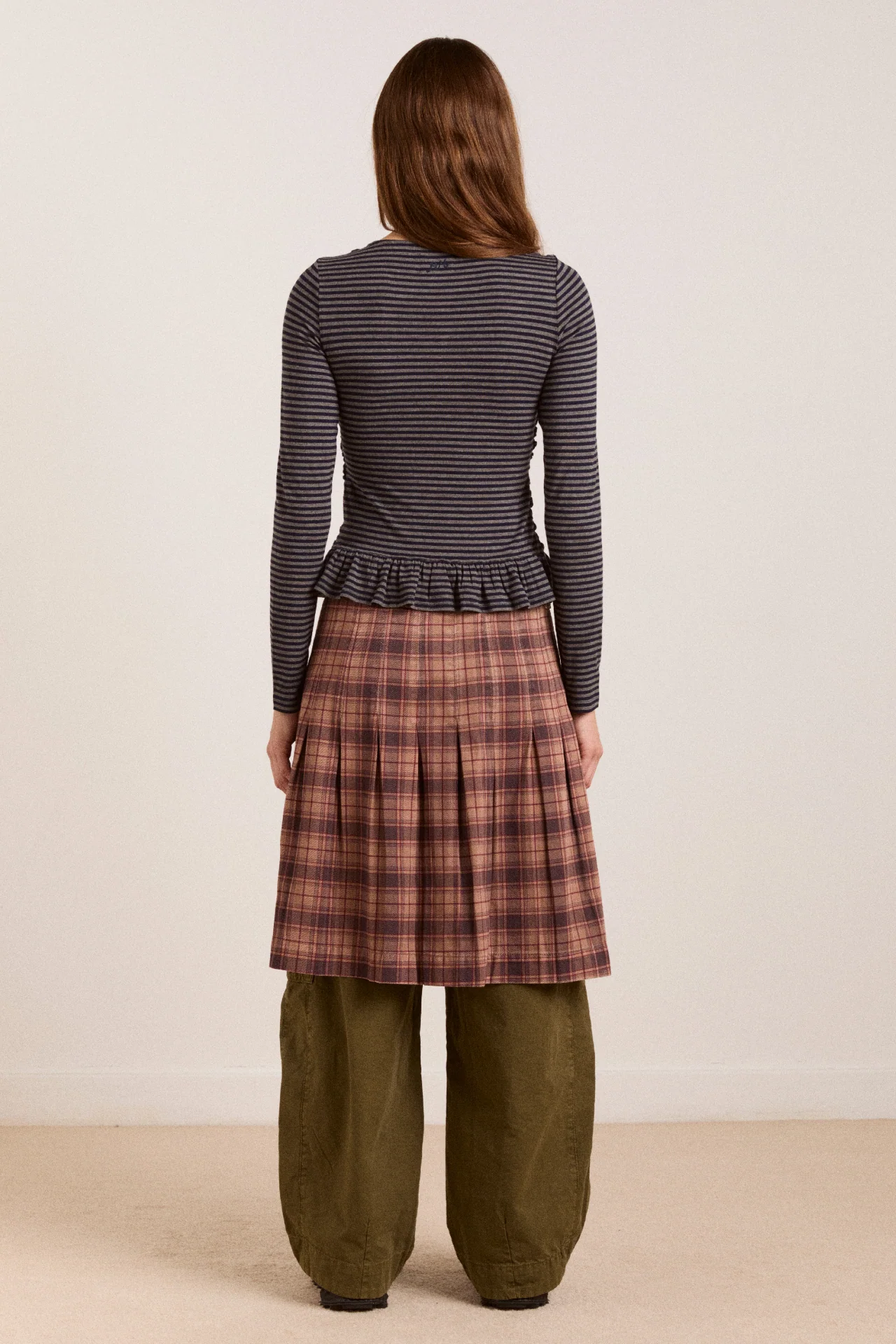 Peggy Smocked Cardi - Blue Stripe - Image 4