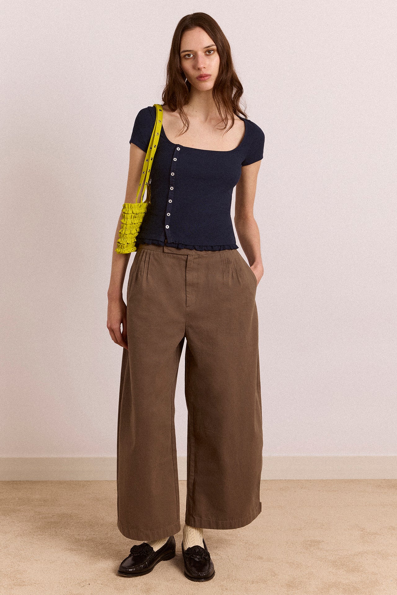 Posie Short Sleeve Top - Navy - Image 2