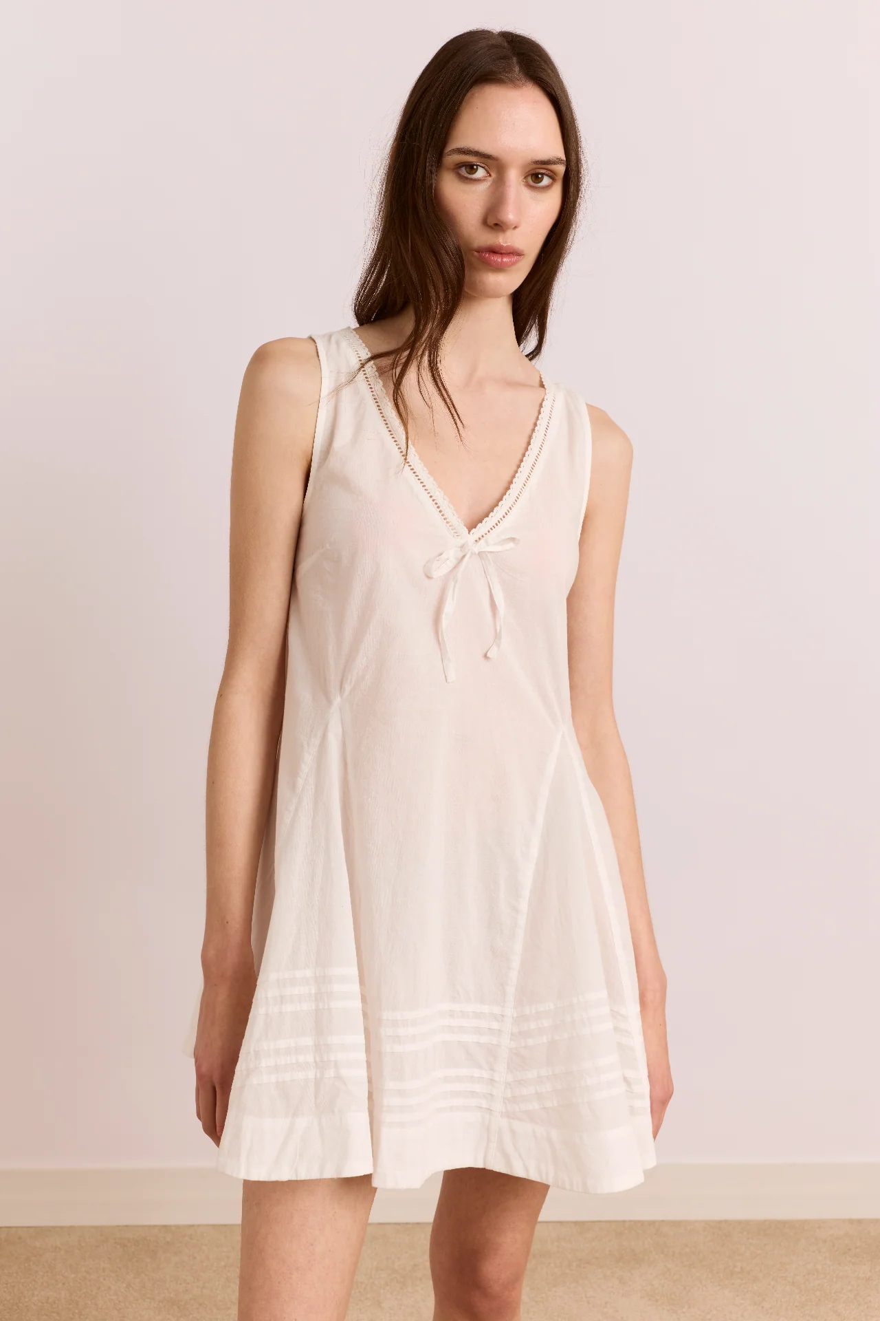 Raven Mini Night Dress - White - Image 5