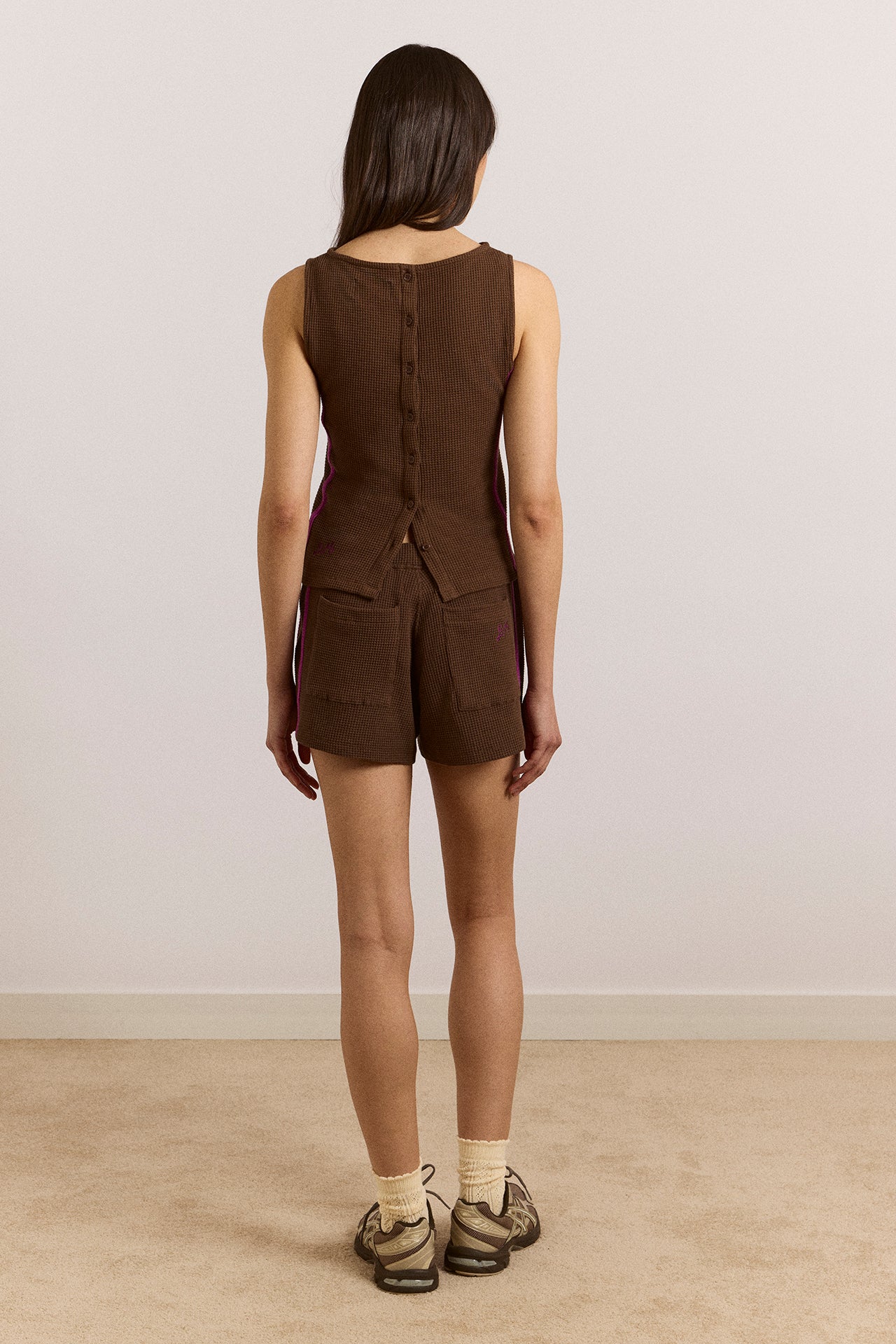 Rylee Waffle Short - Choc - Image 9