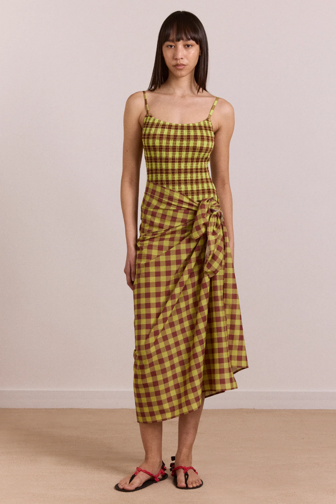 Sarong - Avo Choc Gingham - Image 3