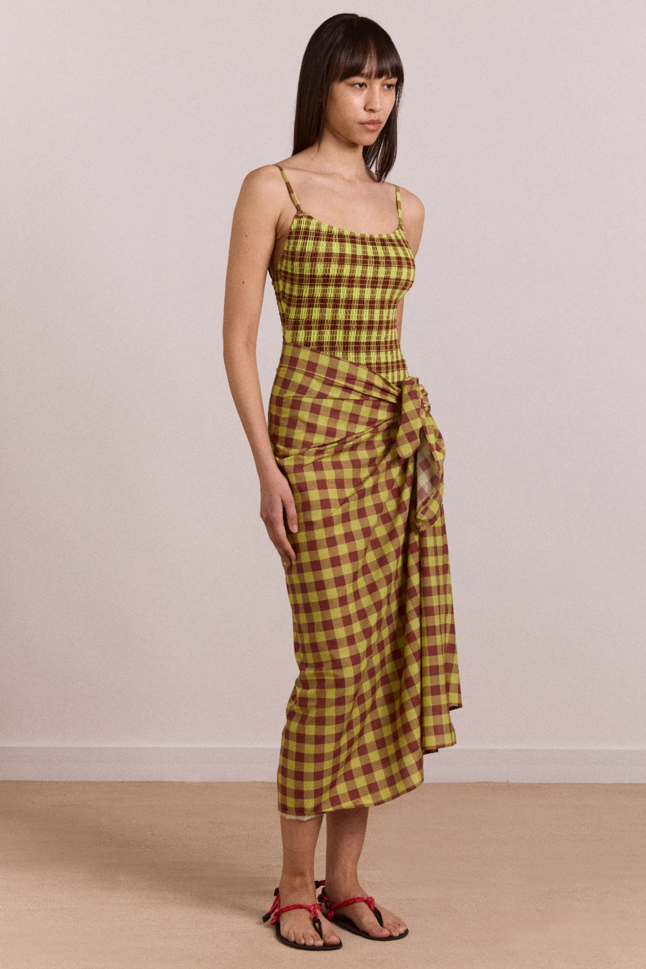 Sarong - Avo Choc Gingham - Image 4