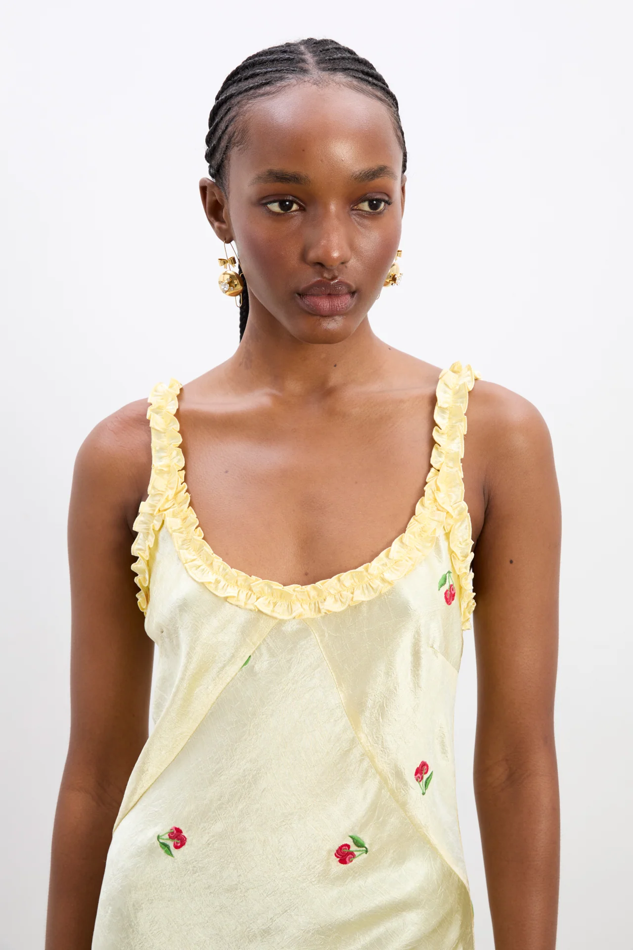 Simone Slip Midi Dress - Butter Yellow - Image 2