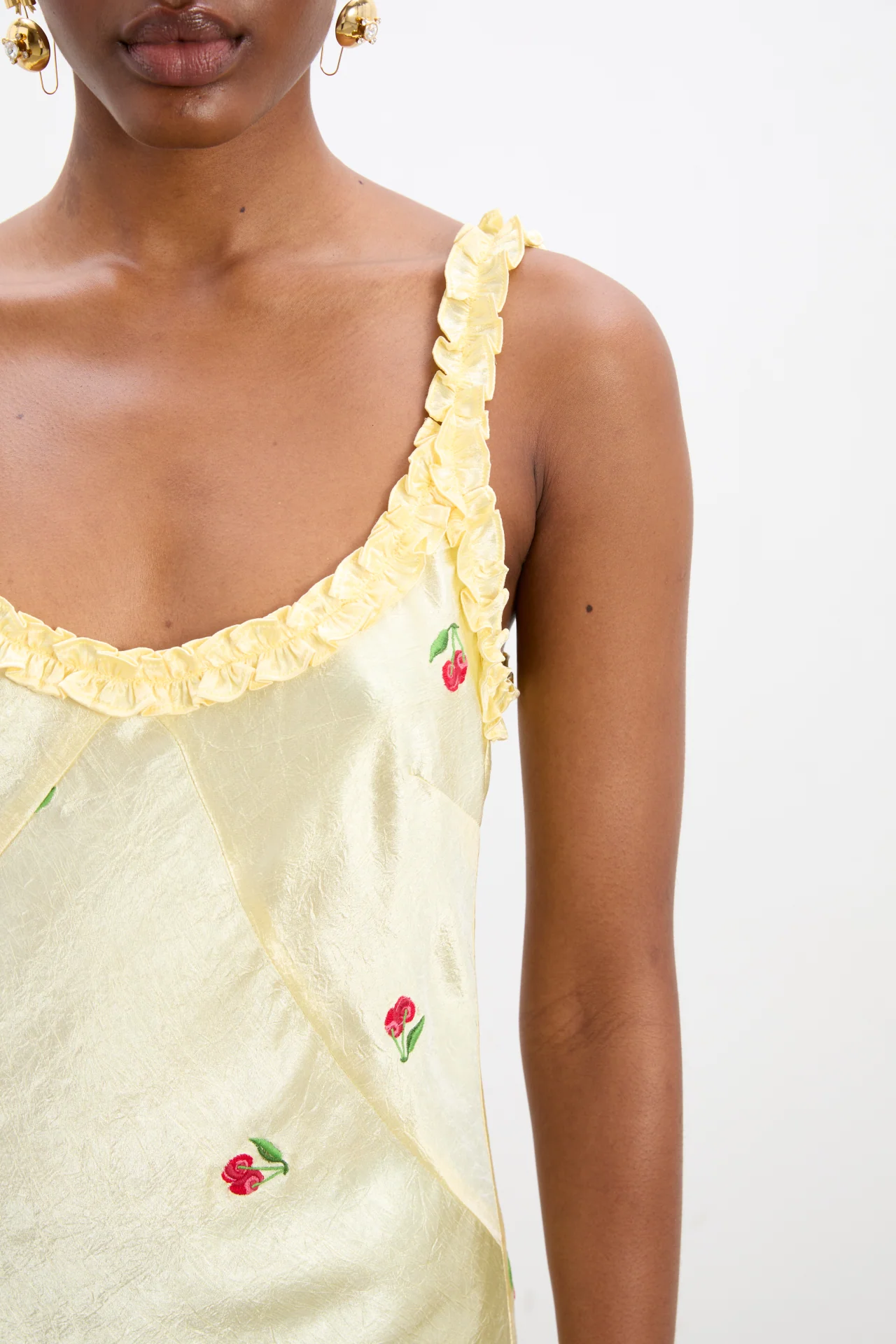 Simone Slip Midi Dress - Butter Yellow - Image 4