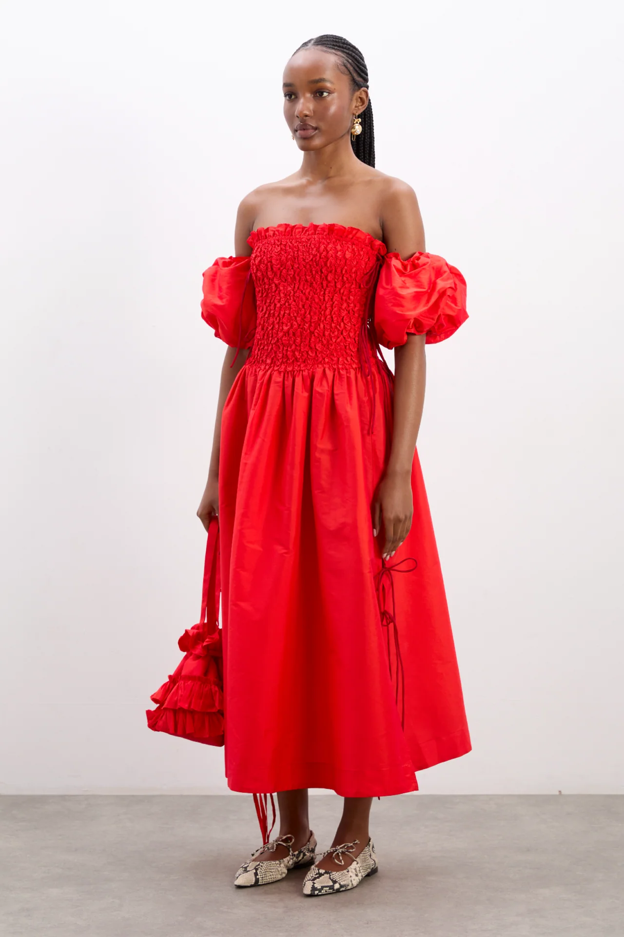 Sita Multiway Midi Dress - Red - Image 5