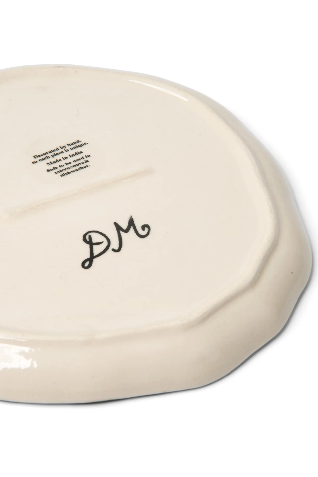 Hand Painted Small Side Plate Set Of 2 Tomato/Check - Image 12