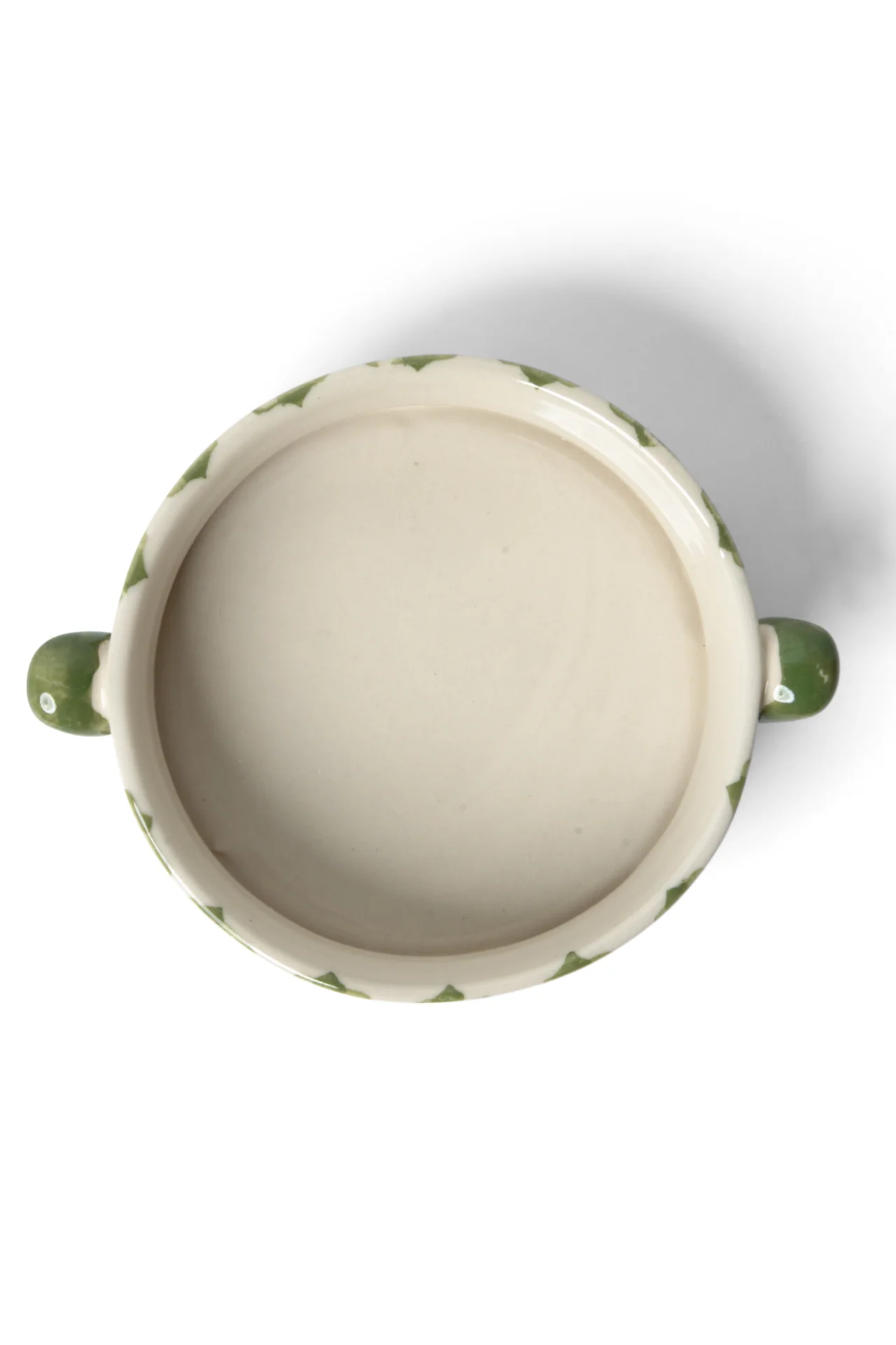 Hand Painted Snack Bowl- Green Check - Image 10