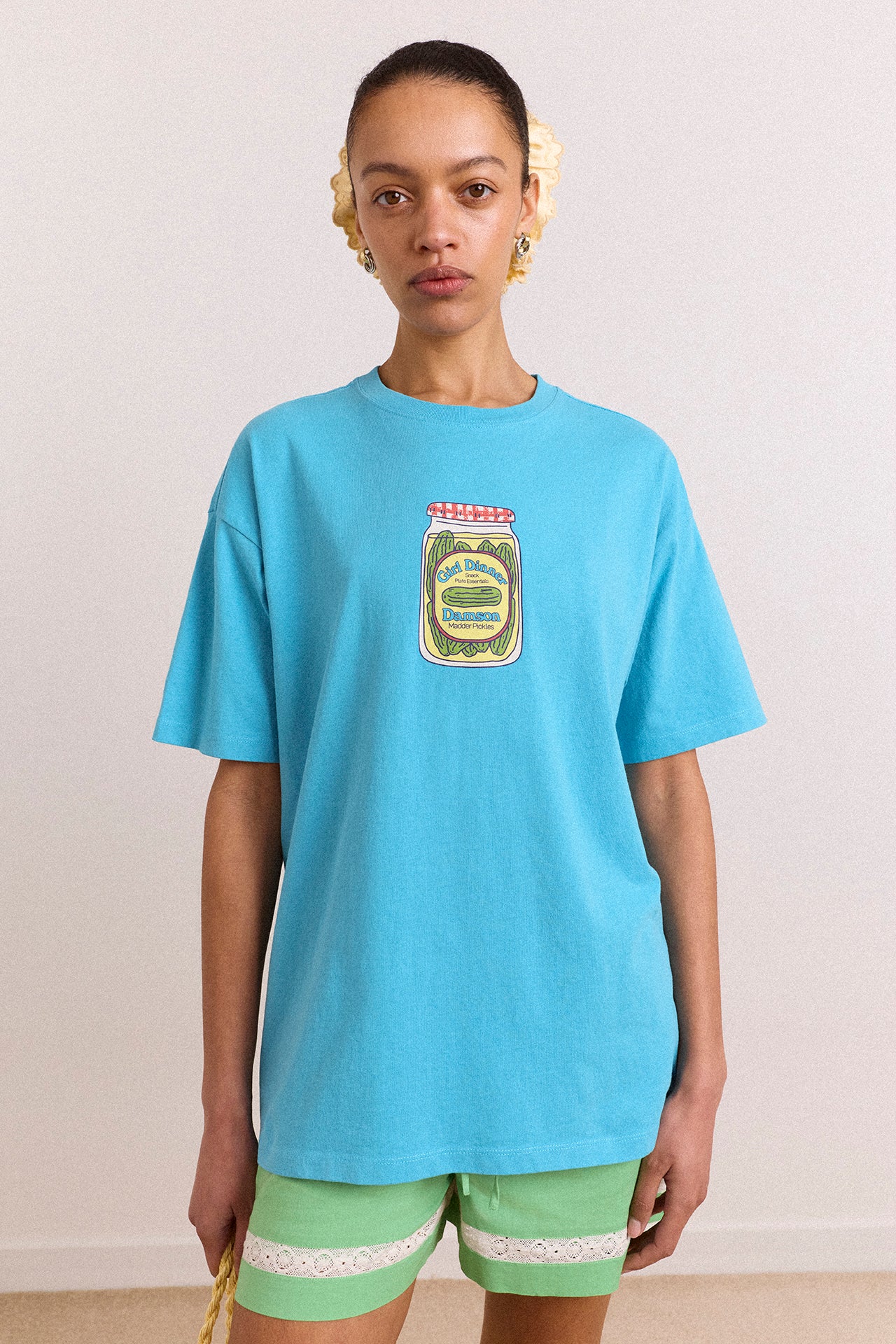 Snack Plate Graphic Tee - Blue - Image 2