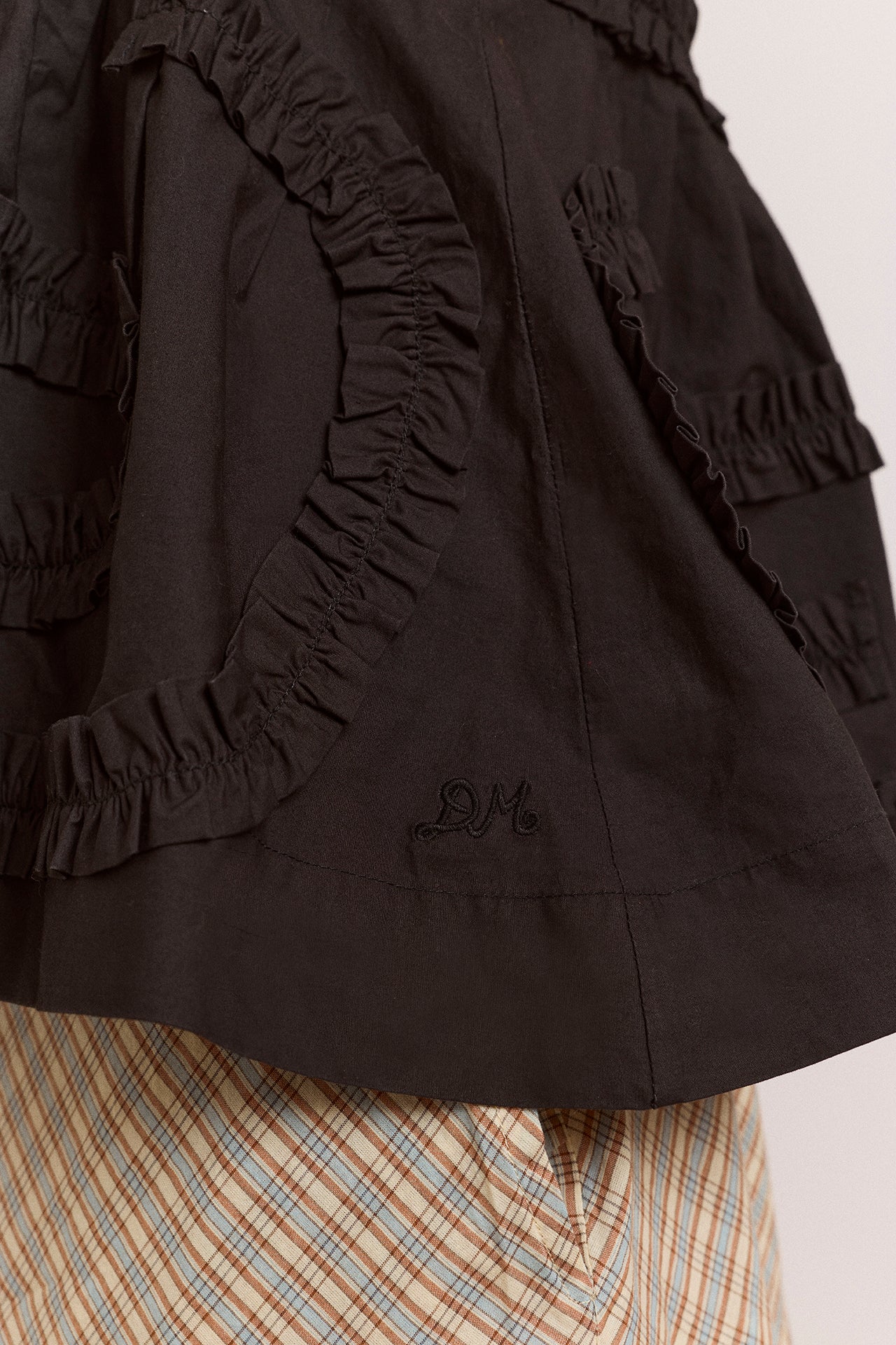 Stella Ruffle Cami - Black - Image 6
