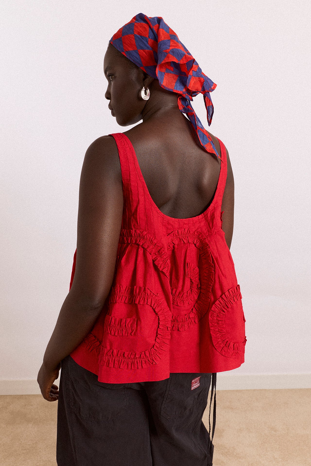 Stella Ruffle Cami - Red - Image 12