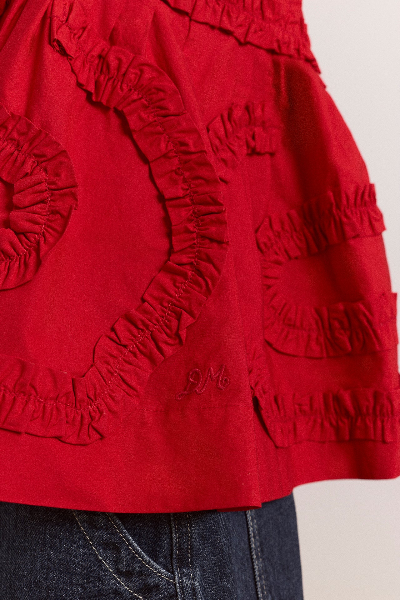 Stella Ruffle Cami - Red - Image 14
