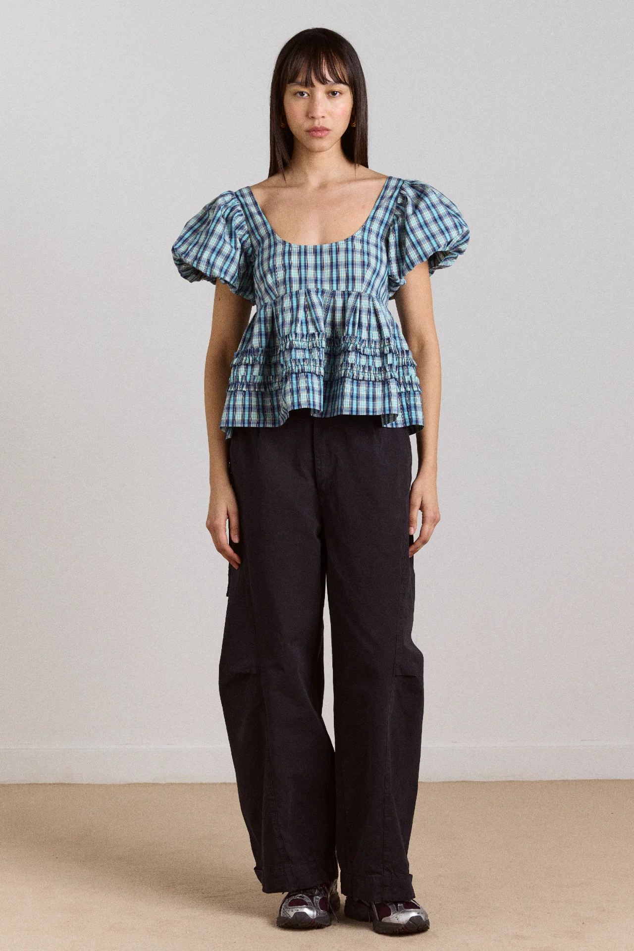 Summer Joy Blouse- Tomboy Check - Image 2