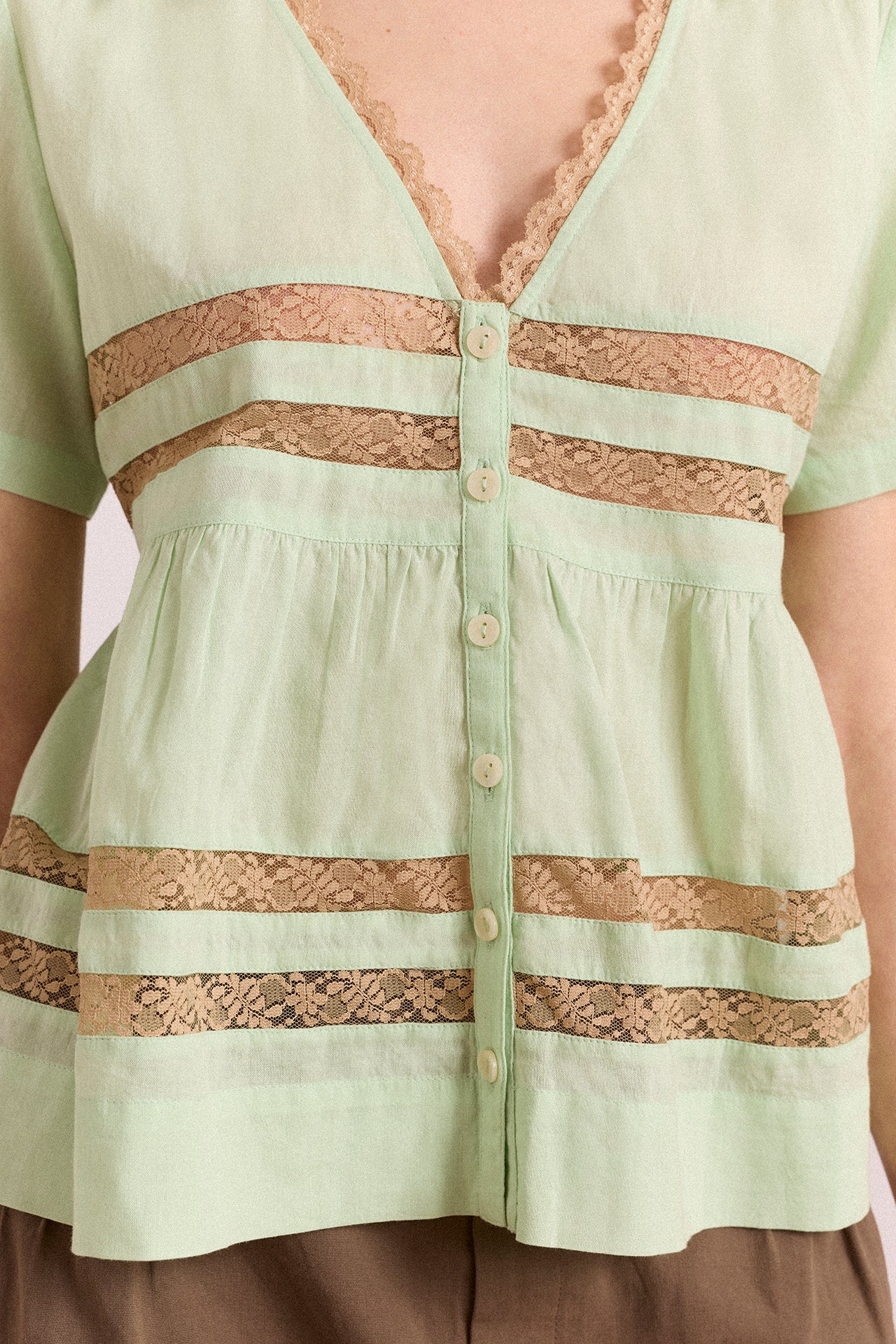 Tilda Lace Blouse - Mint - Image 6
