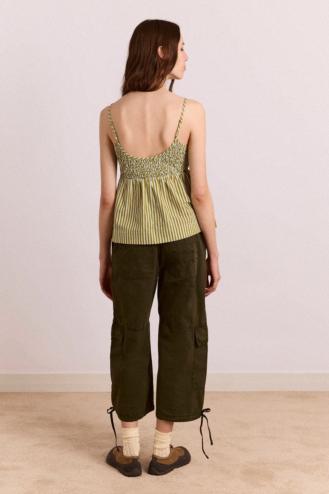 Toshi Utility Capri Trouser - Dark Khaki - Image 5
