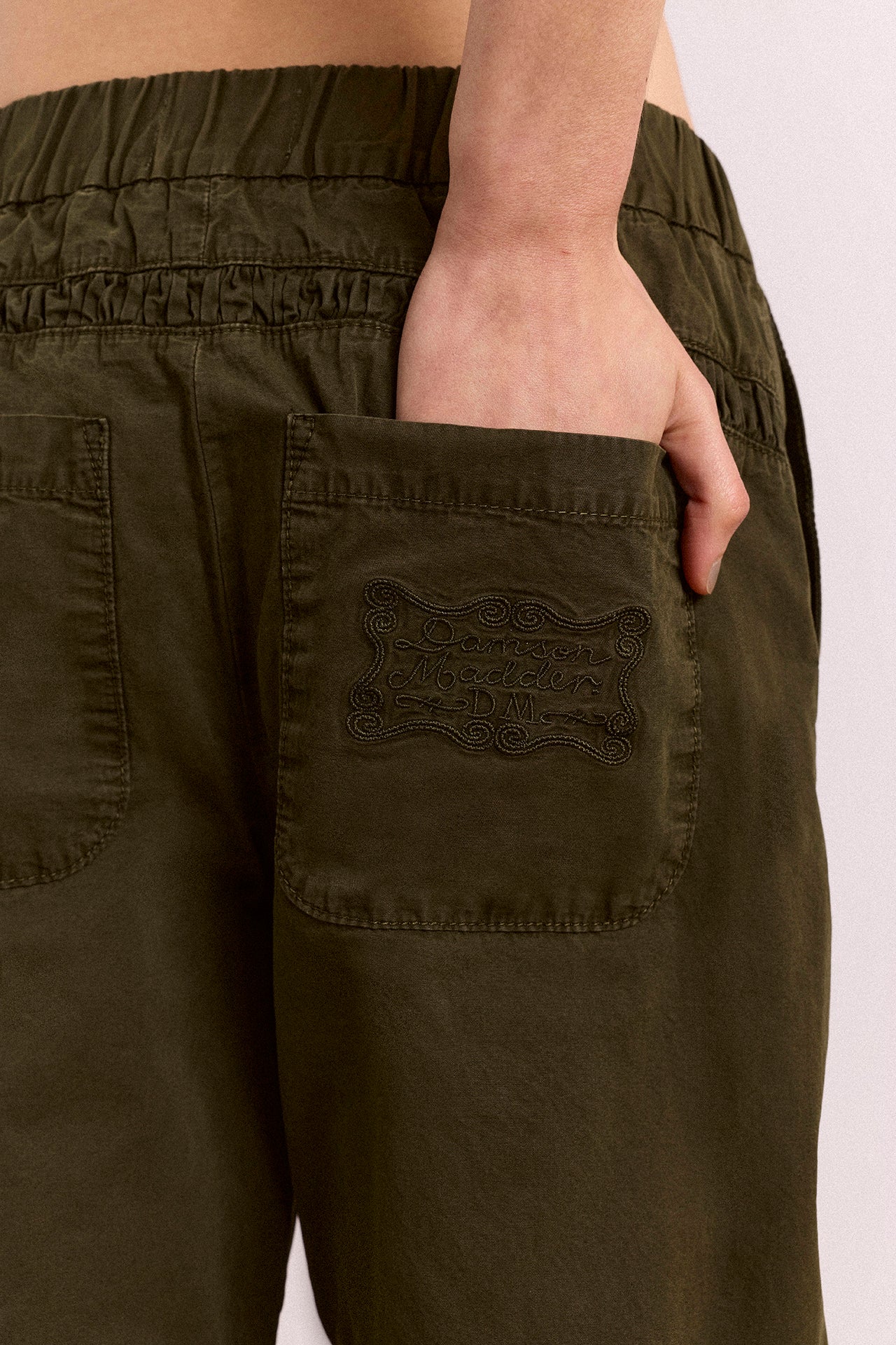 Toshi Utility Capri Trouser - Dark Khaki - Image 8