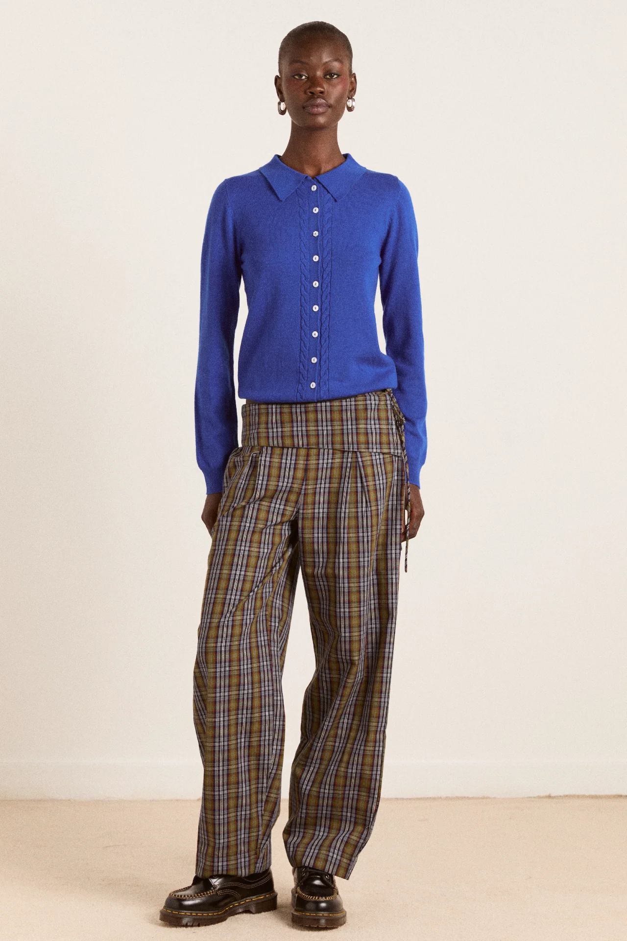 Voula Fine Gauge Cardigan Blue - Image 2