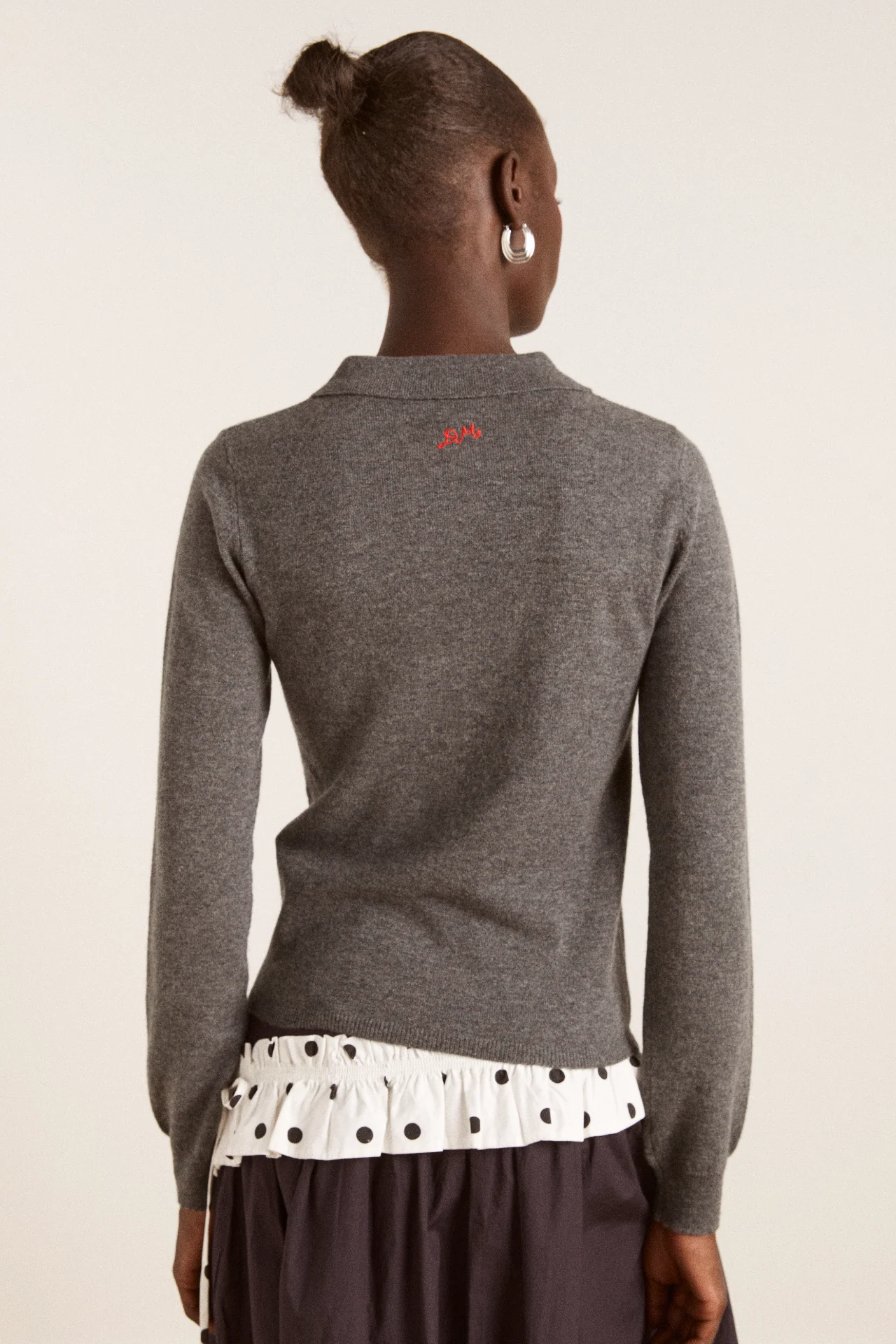 Voula Wool And Cashmere Blend Cardigan - Charcoal - Image 9