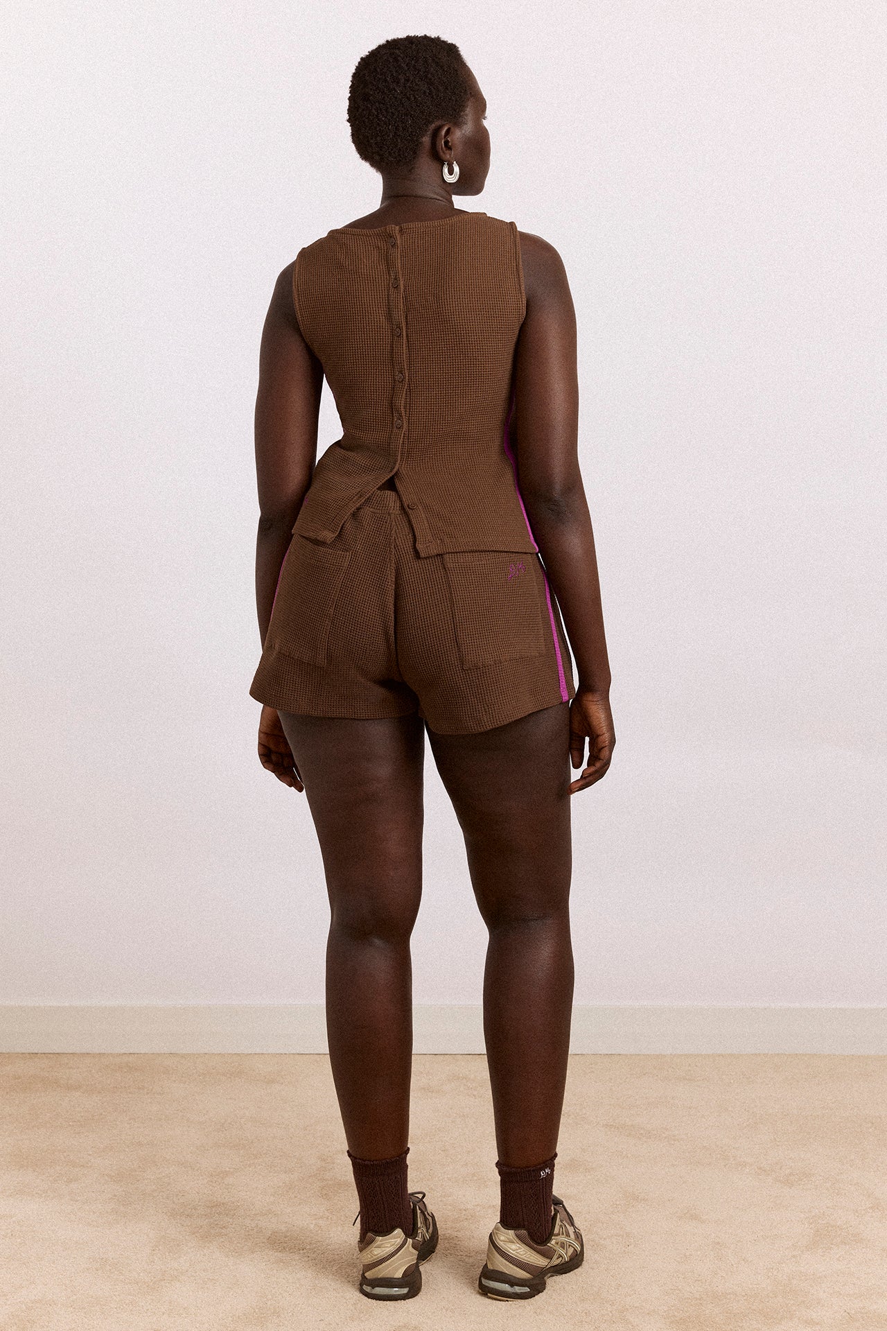 Trina Waffle Tank- Choc - Image 6